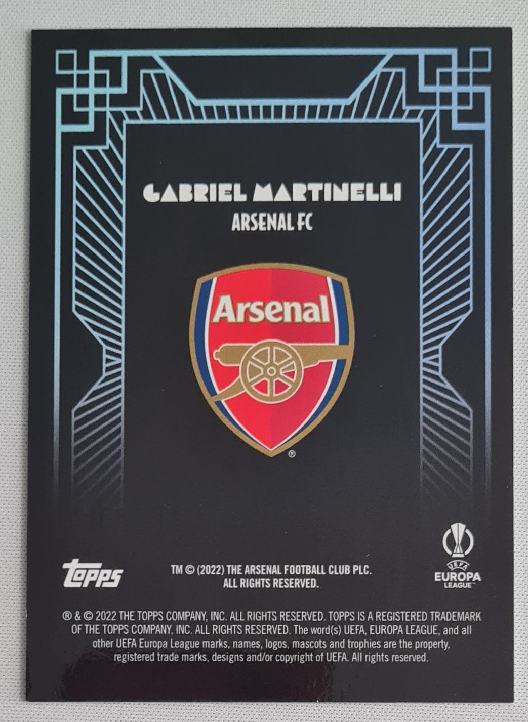 Gabriel Martinelli - 2022 Topps DECO Blue - Arsenal FC - Rare /49