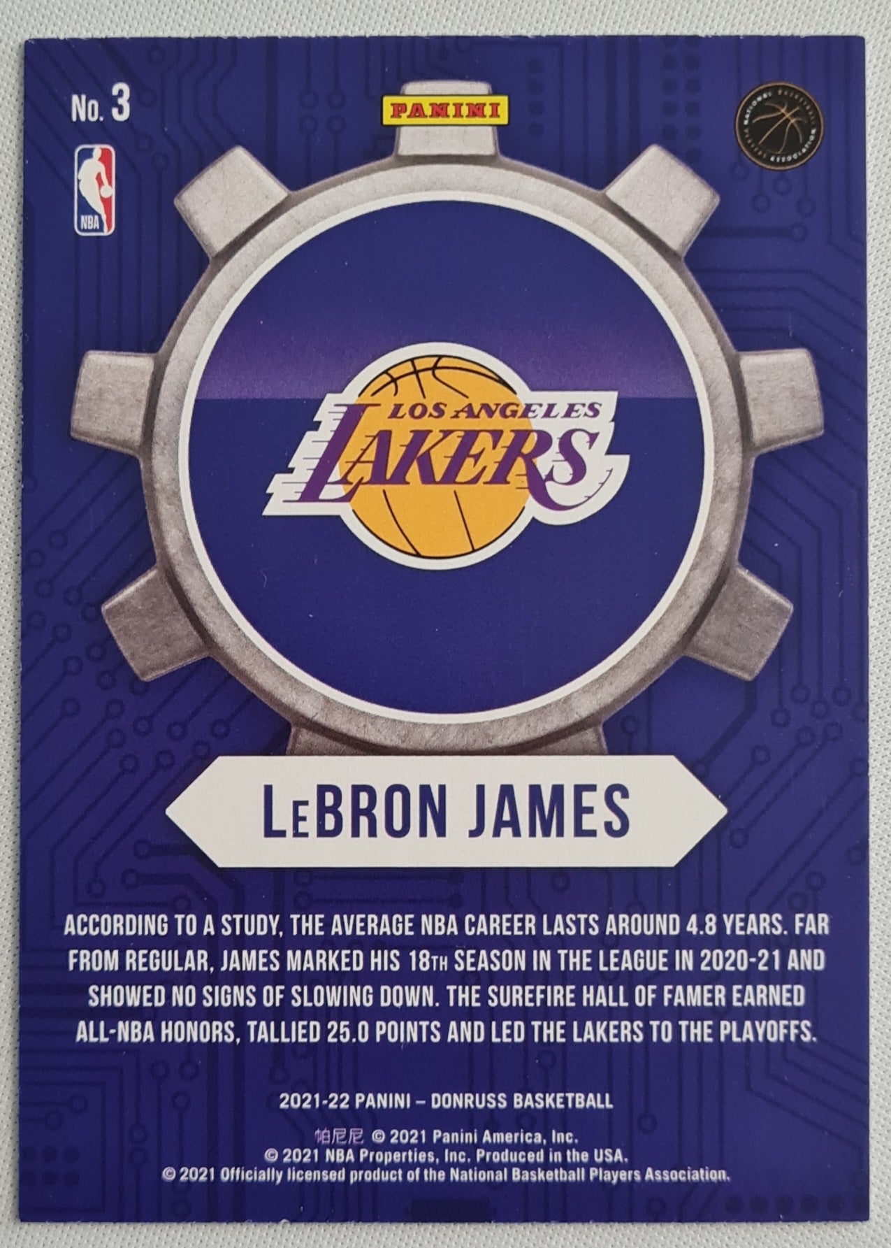 LeBron James - 2021 Panini Donruss Basketball - Craftsmen
