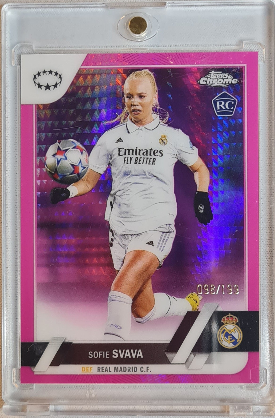Sofie Svava - 2023 Topps Chrome Women Football (CL) Pink Prism (RC) /199