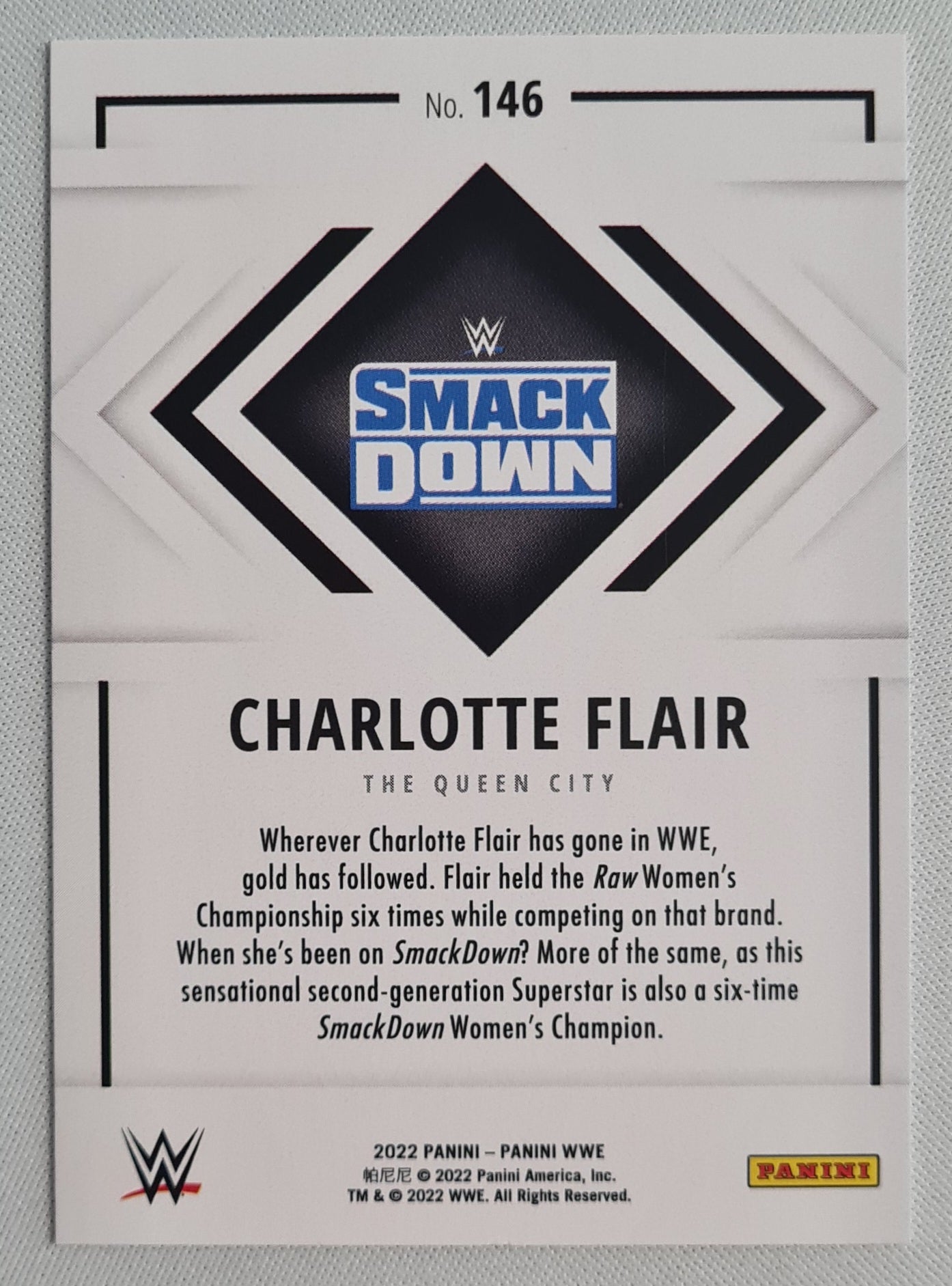 Charlotte Flair - 2022 Panini WWE - Debut Edition International Championship Card #146 - Champions