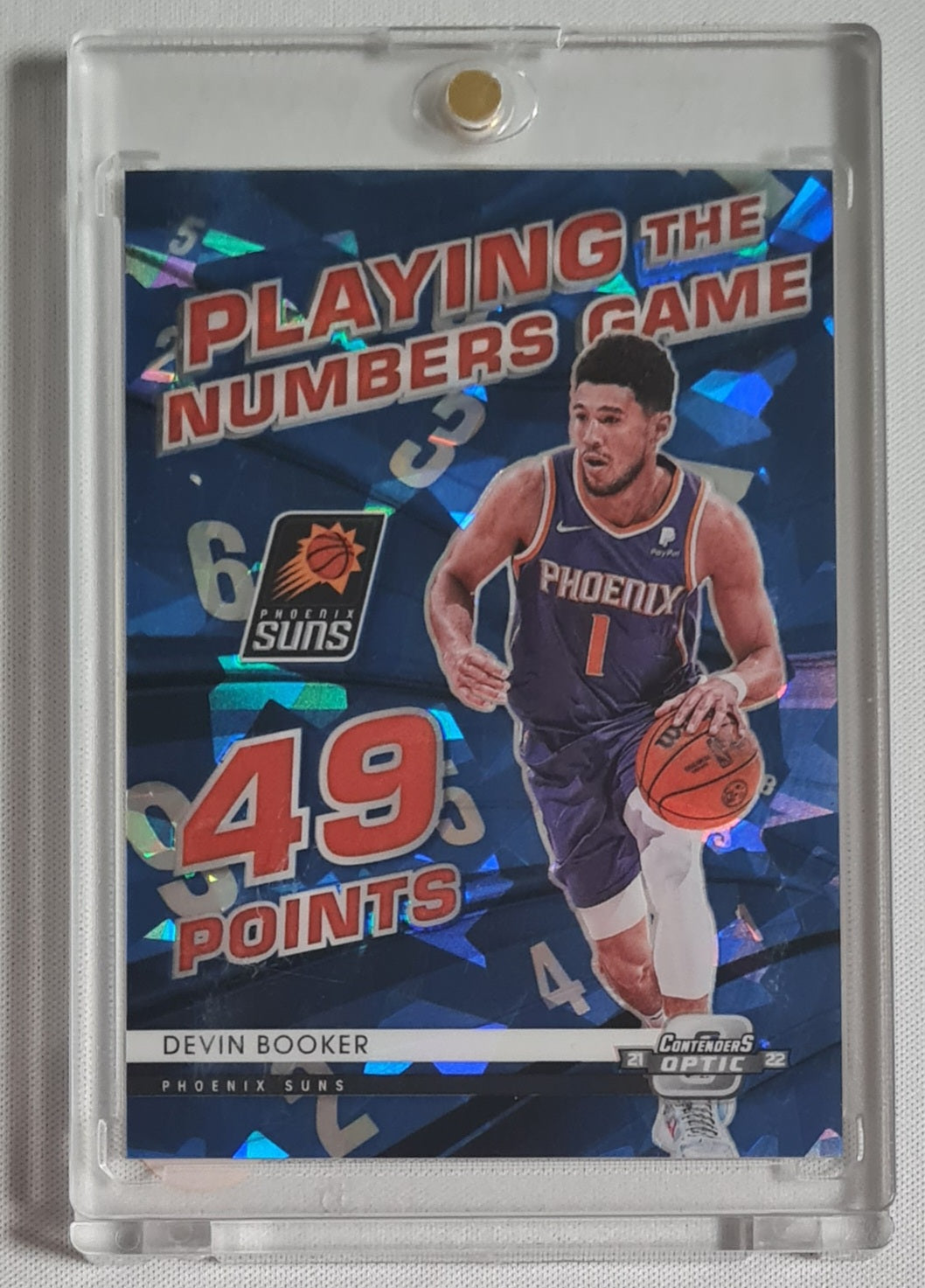 Devin Booker -2021 Panini - Contenders Optic Basketball Phoenix Suns Blue Cracked Ice /75