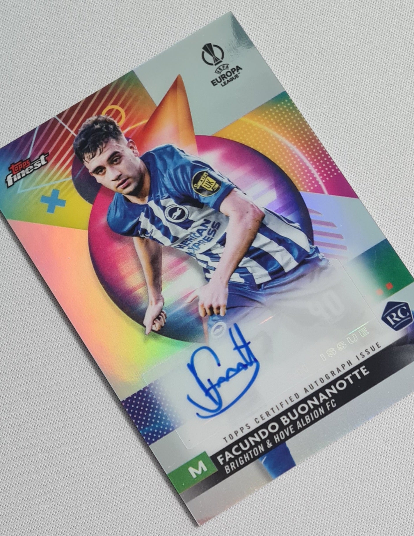 Facundo Buonanotte - 2024 Topps Finest EL (RC) Autograph Brighton & Hove Albion