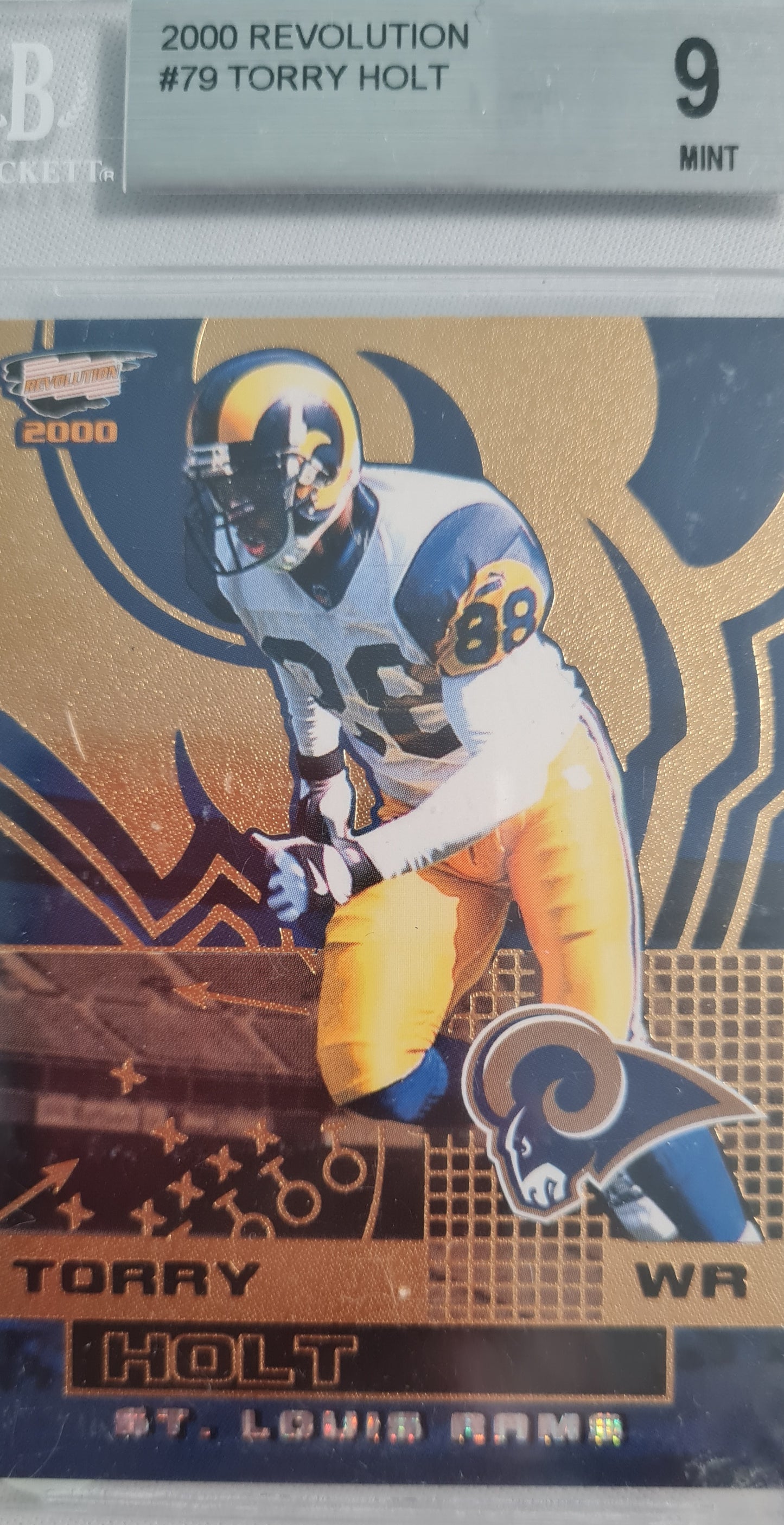 Torry Holt - 2000 Revolution #79 Beckett 9 - NFL St. Louis Rams