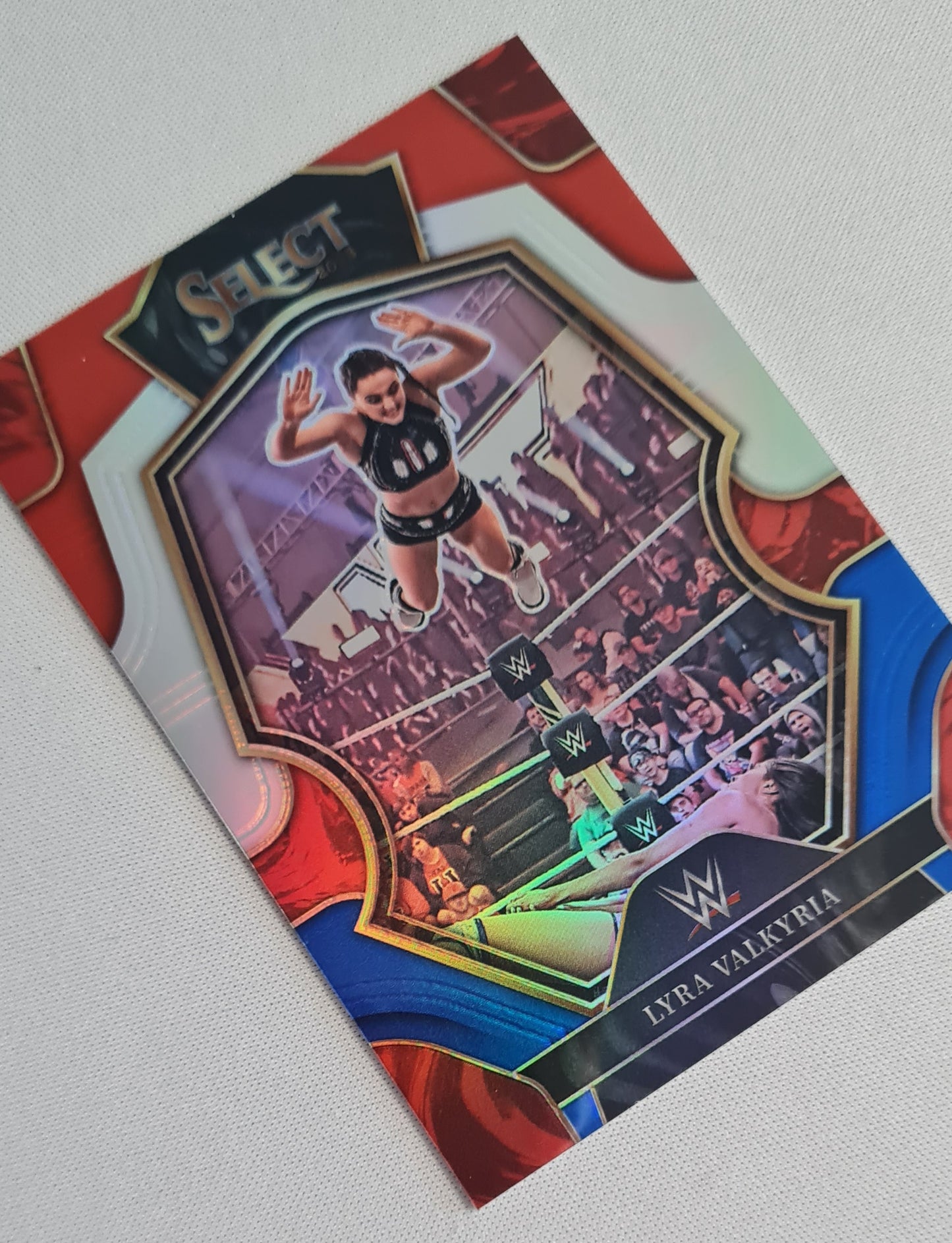 Lyra Valkeria - 2023 Panini Select WWE #126 Prizm Red/White/Blue