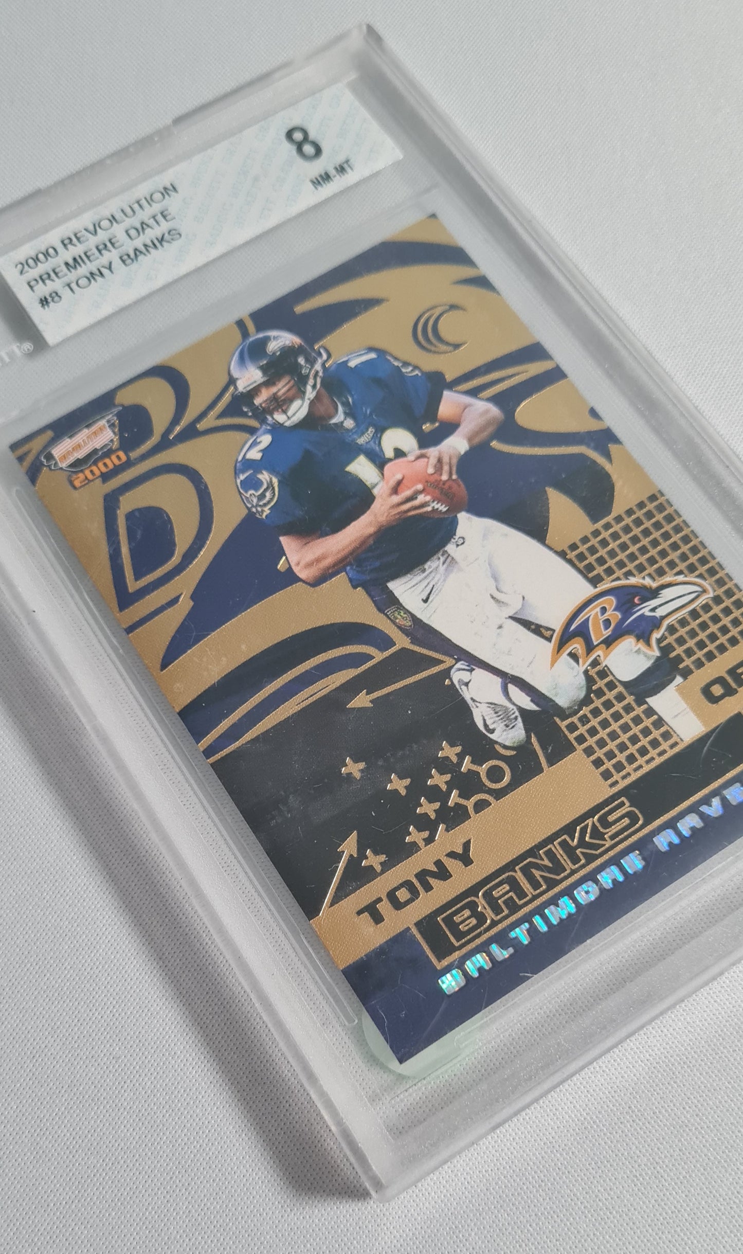 Tony Banks - 2000 Revolution Premiere Date #8 Baltimore Ravens - Beckett 8