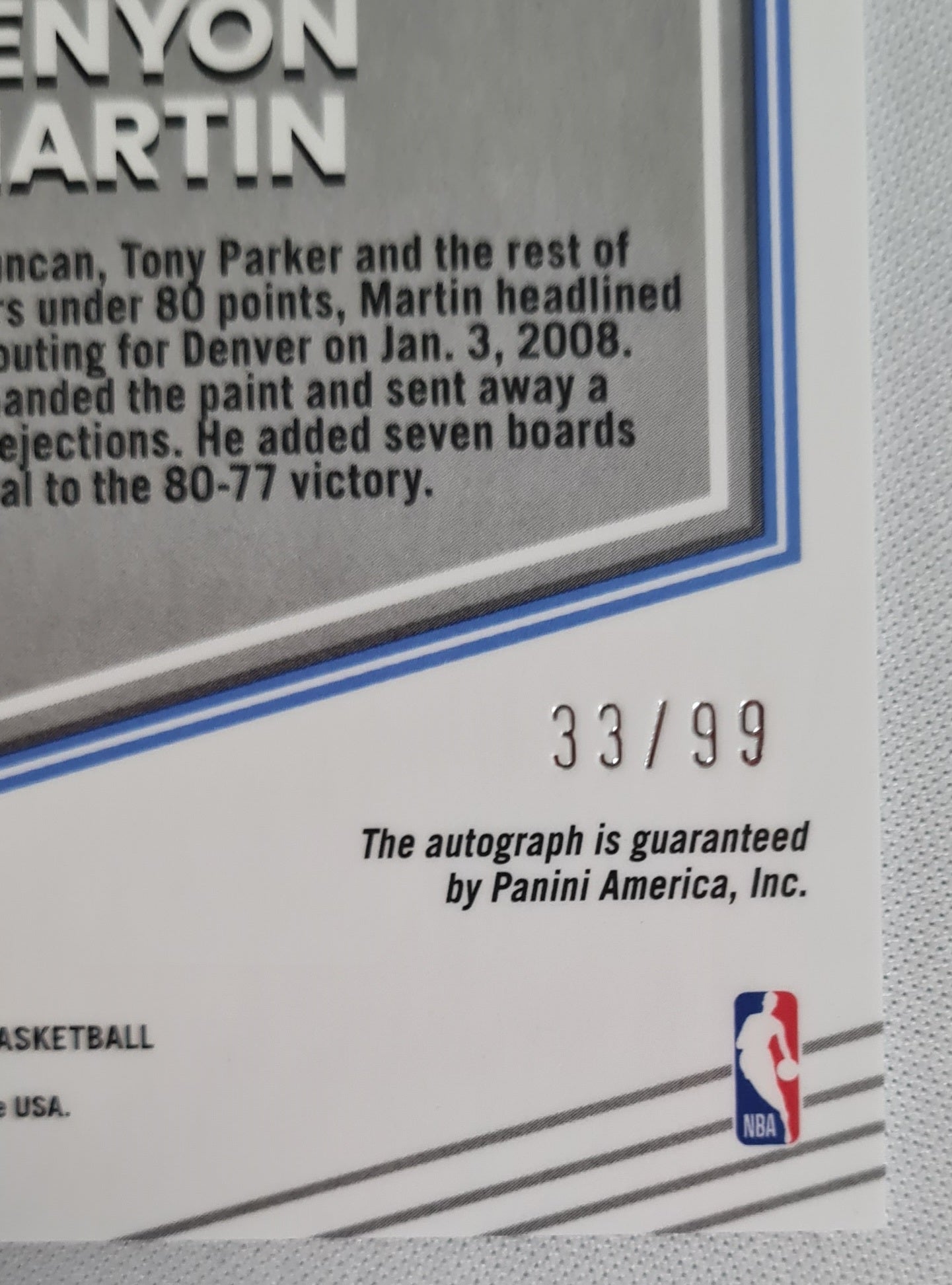Kenyon Martin - 2022 Panini Optic Basketball Dominators #DS-KYM Autograph /99
