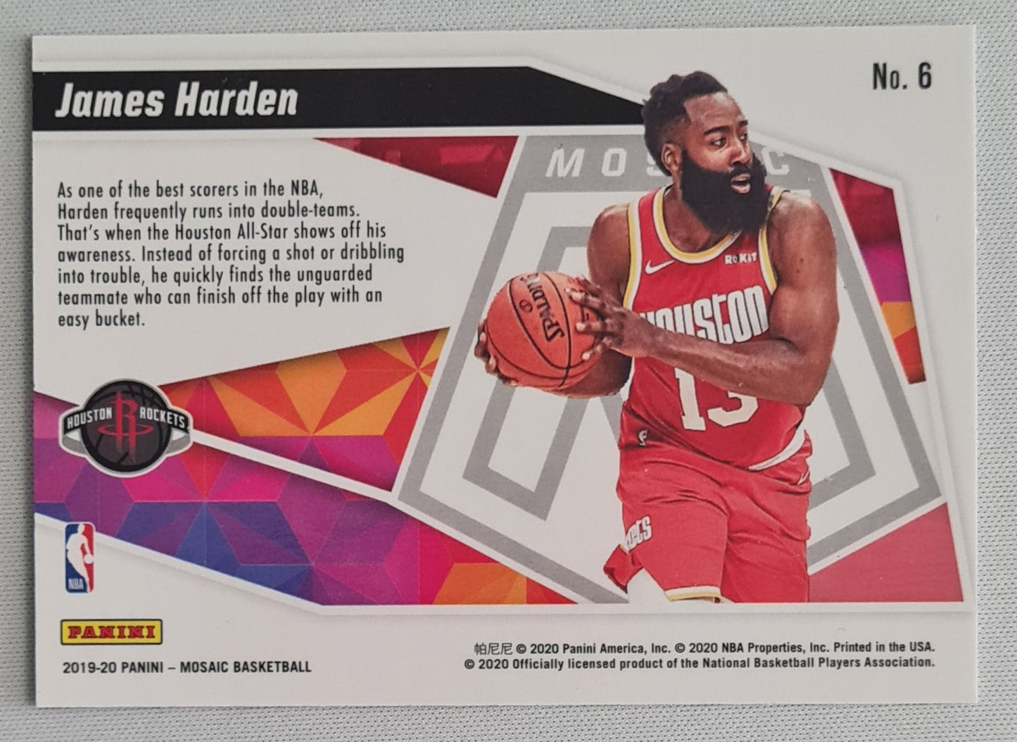James Harden - 2019/20 Panini Mosaic Basketball "Give and Go" #6 NBA Houston Rockets