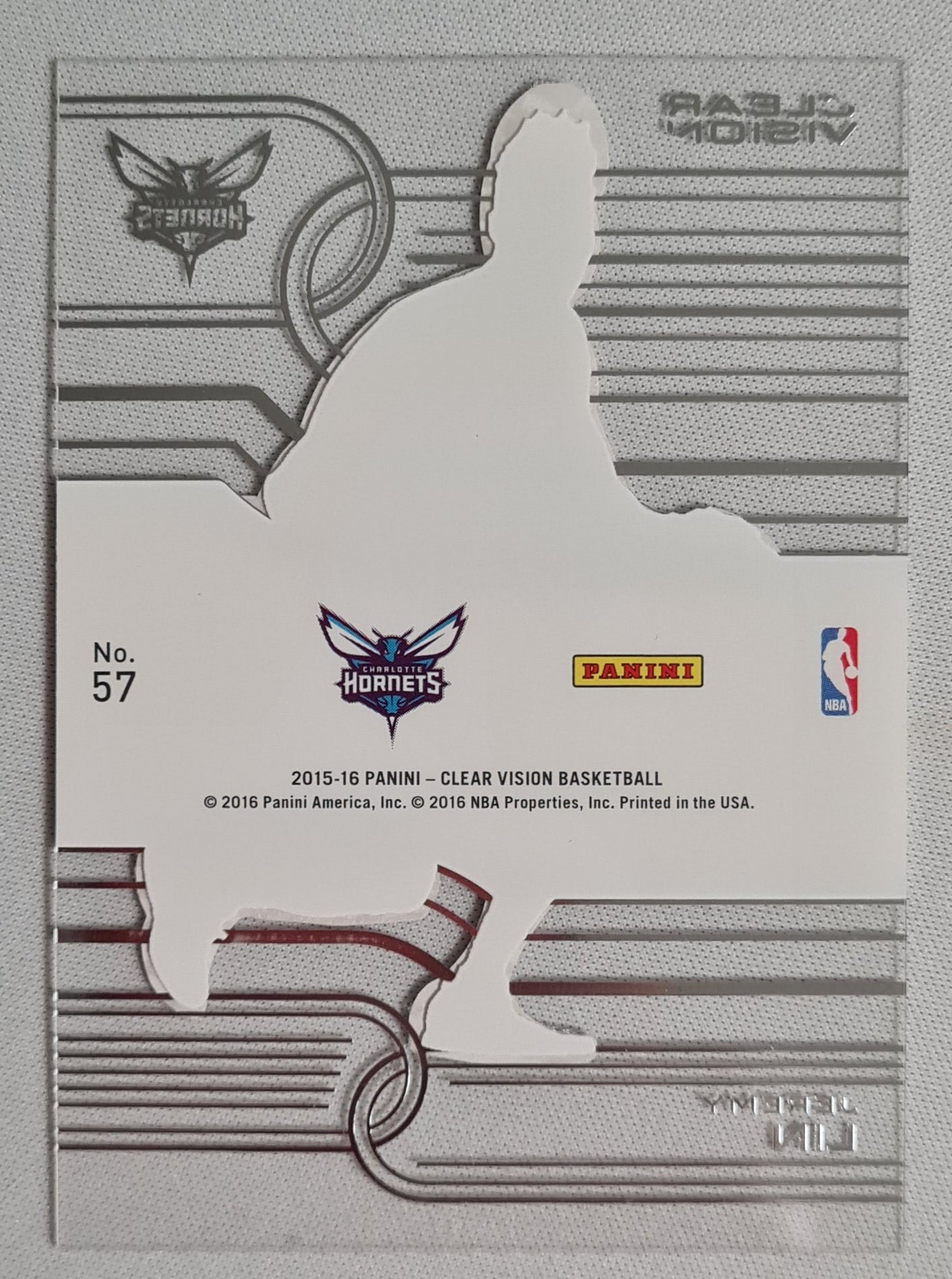 Jeremy Lin - 2015/16 Panini Clear Vision Basketball #57 Charlotte Hornets