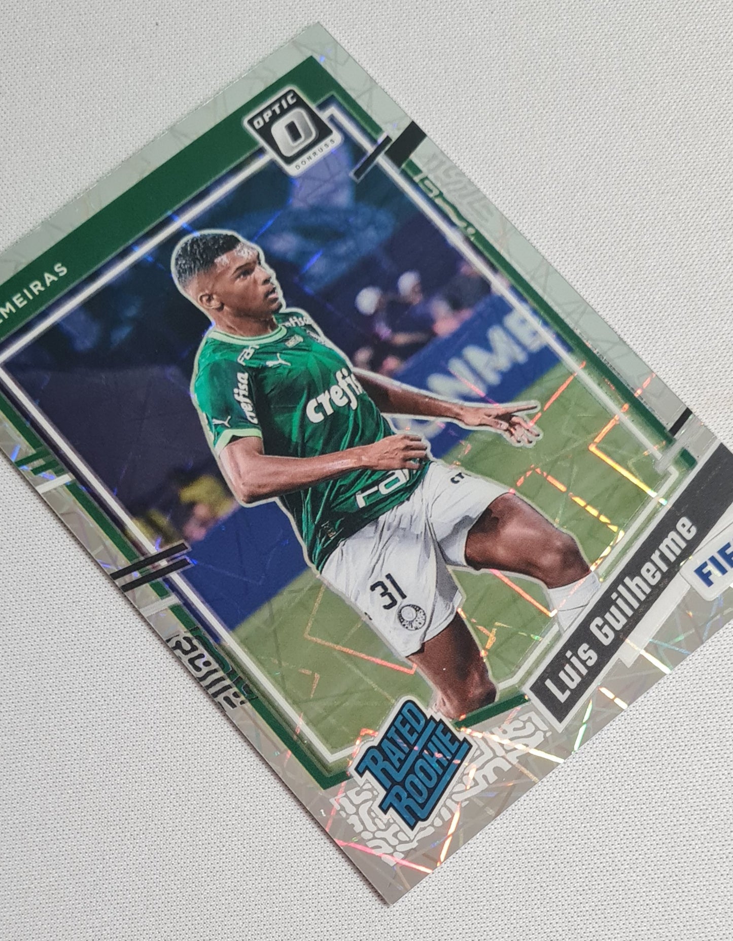 Luis Guilherme - 2023/24 Panini Donruss Soccer #196 Rated Rookie Palmeiras - Optic Velocity
