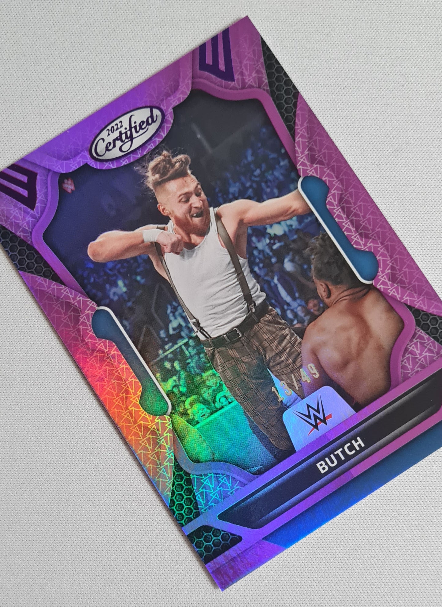 Butch - 2022 Panini Chronicles Certified WWE #225 Smack Down /49 Mirror Purple