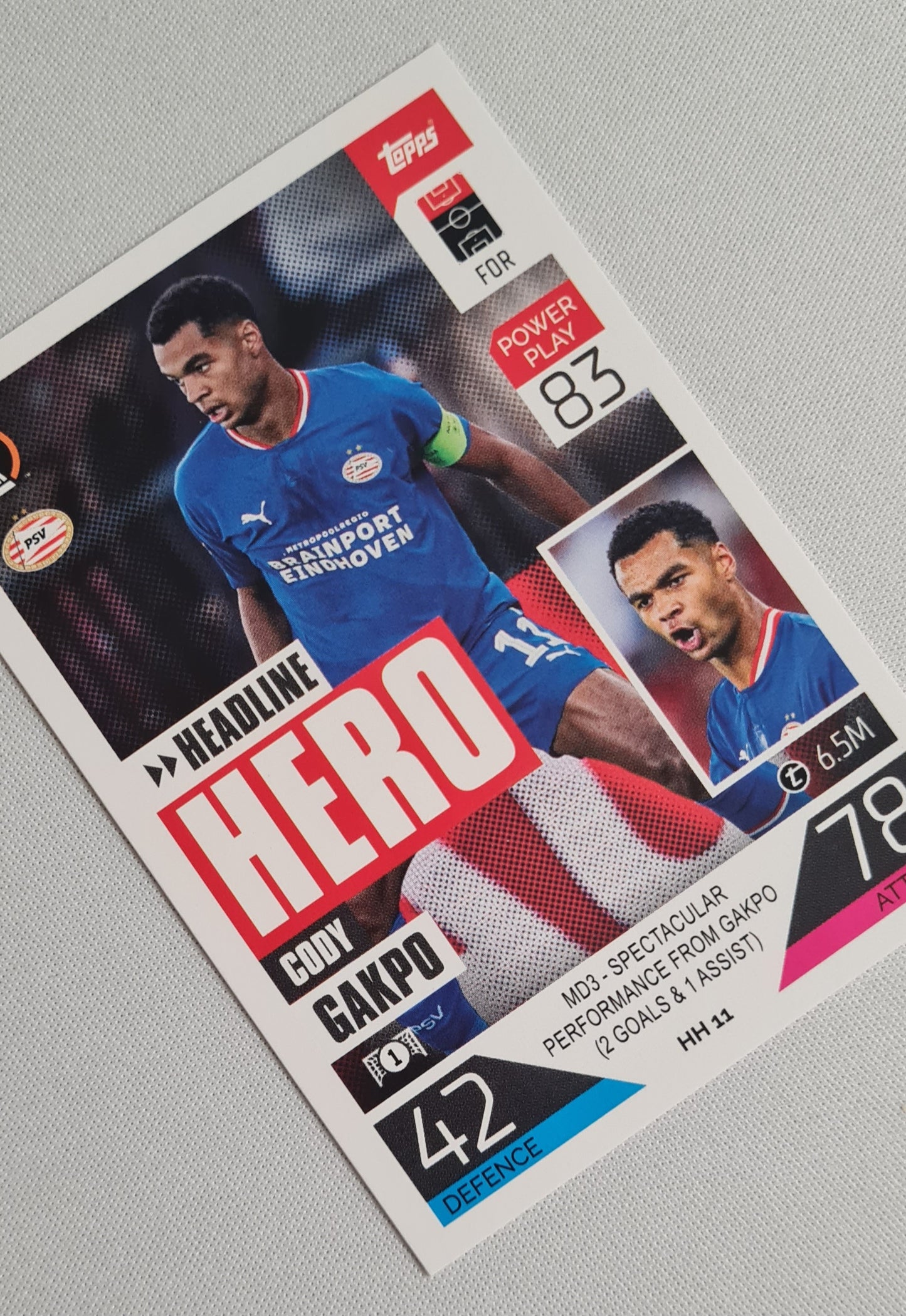 Cody Gakpo - Topps Match Attax PSV Eindhoven #HH11 (EL) Headline Hero