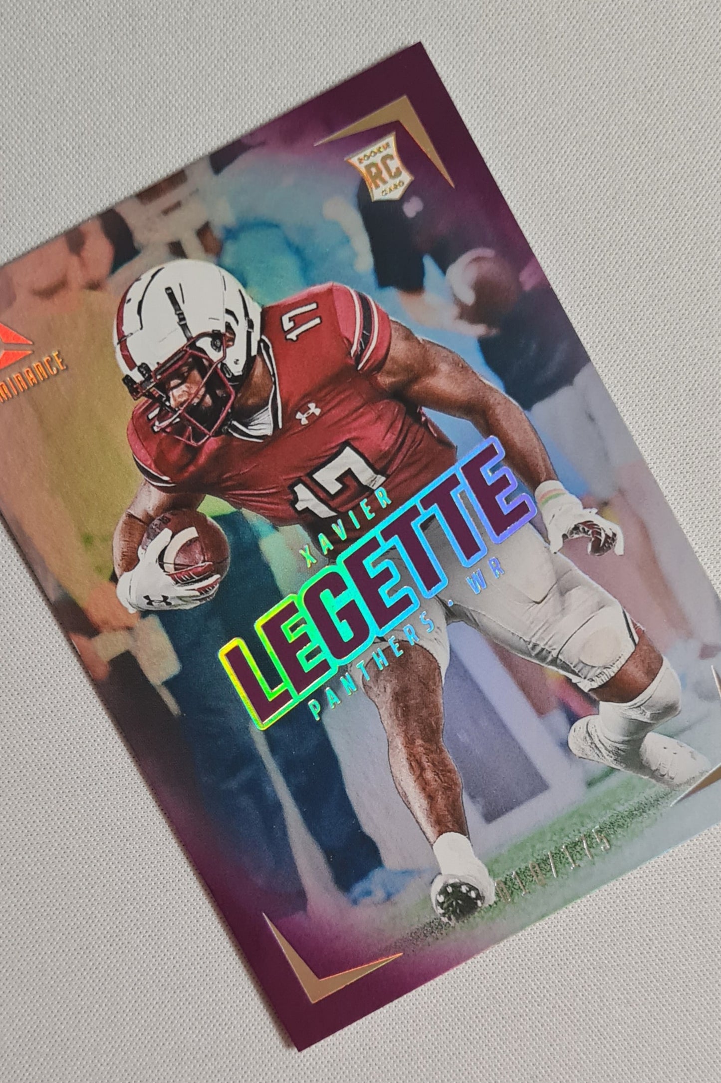 Xavier Legette - 2023 Panini Luminance Football #142 (RC) NFL Pathers Purple Holo /175