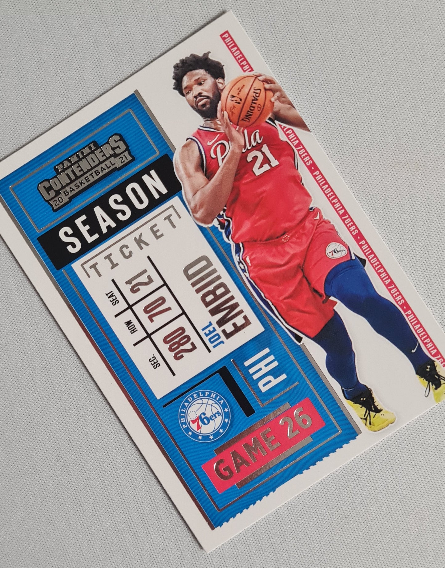 Joel Embiid - 2020/21 Panini Contenders Basketball "Season Ticket" #11