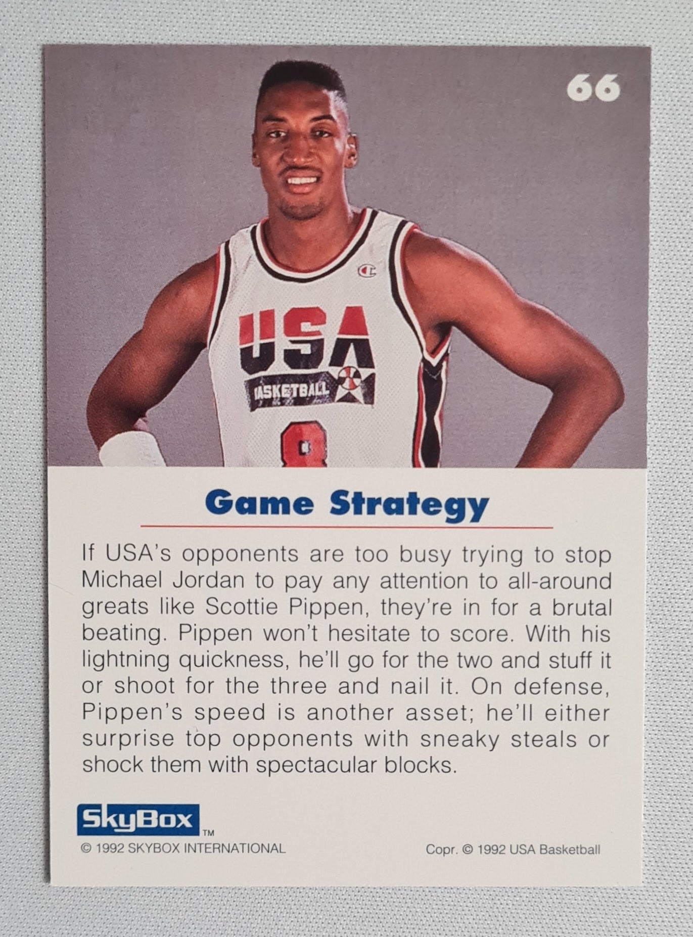 Scottie Pippen - 1992 SkyBox USA Basketball Game Strategy #66