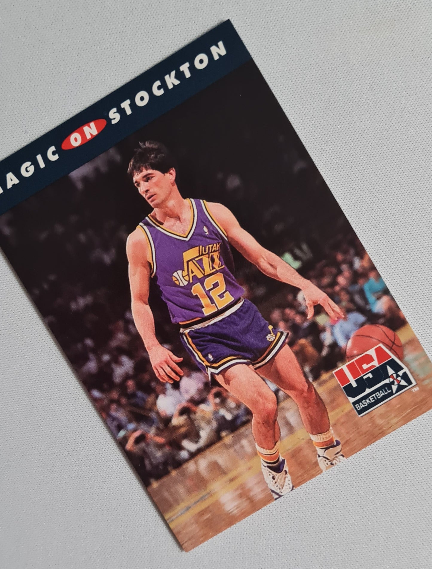 Magic on Stockton - 1992 SkyBox USA Basketball #110
