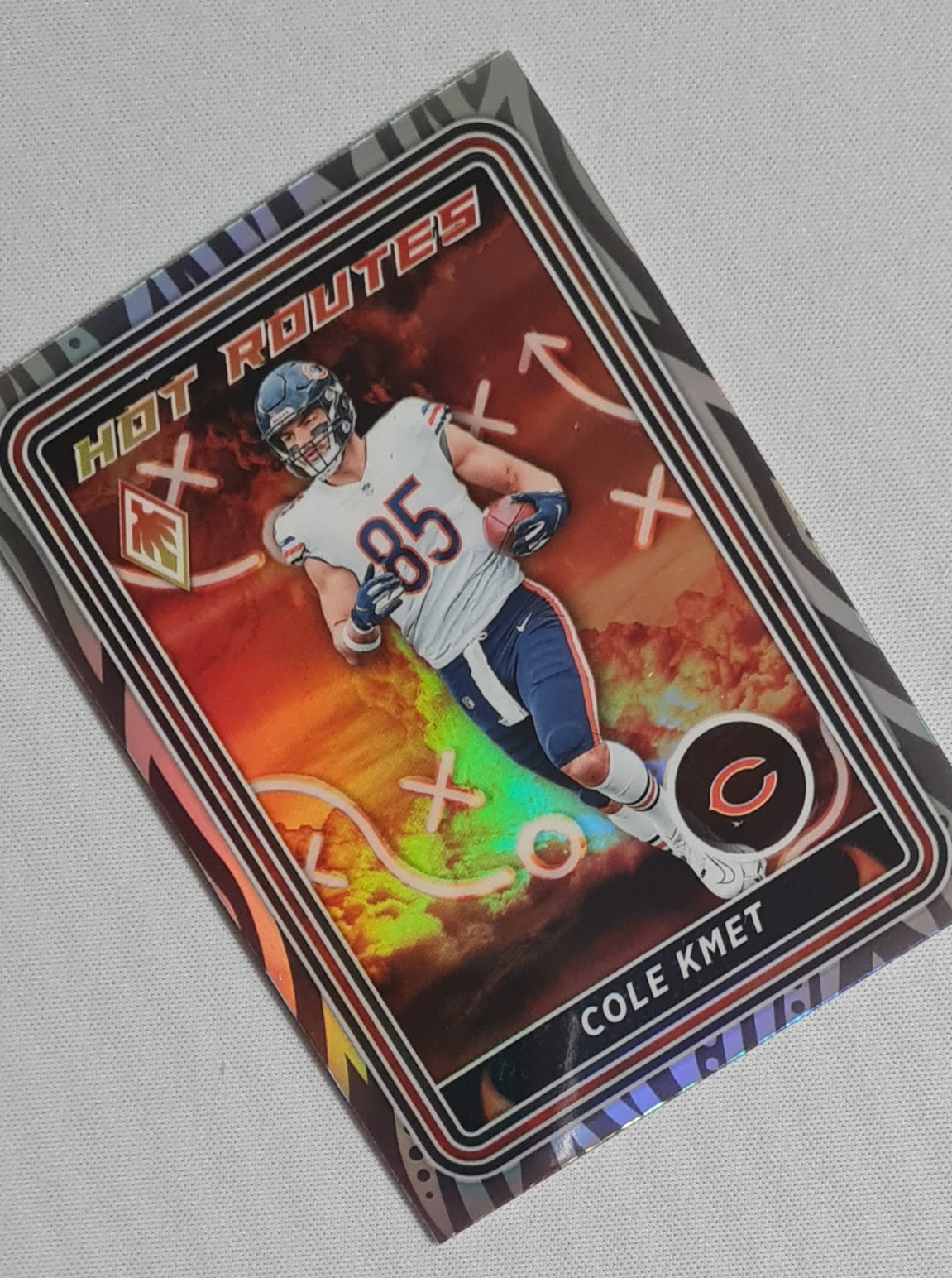 Cole Kmet - 2023 Panini Phoenix Hot Routes #HR-25 Chicago Bears