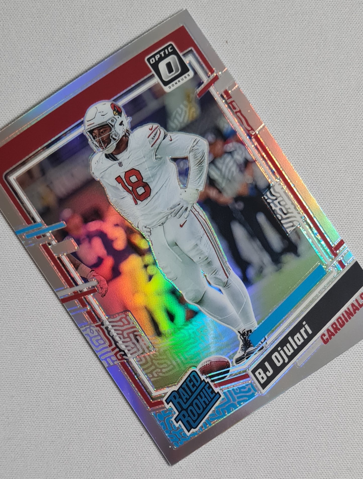 BJ Ojulari - 2023 Panini Donruss Optic Rated Rookie Silver Holo #201 Arizona Cardinals