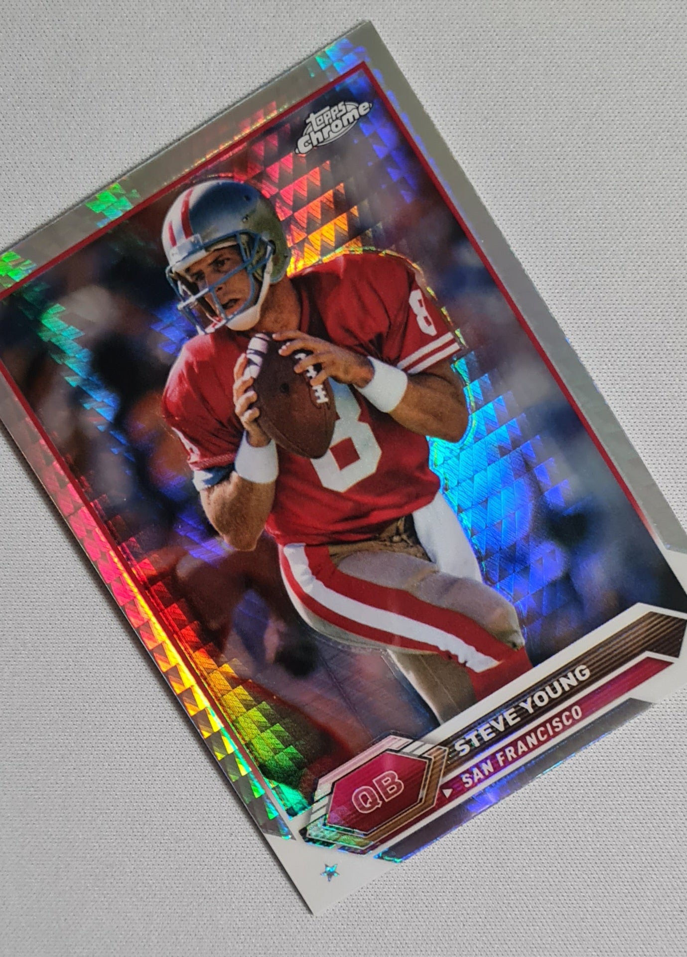 Steve Young - 2024 Topps Chrome Composite Refractor #49 San Francisco 49ers