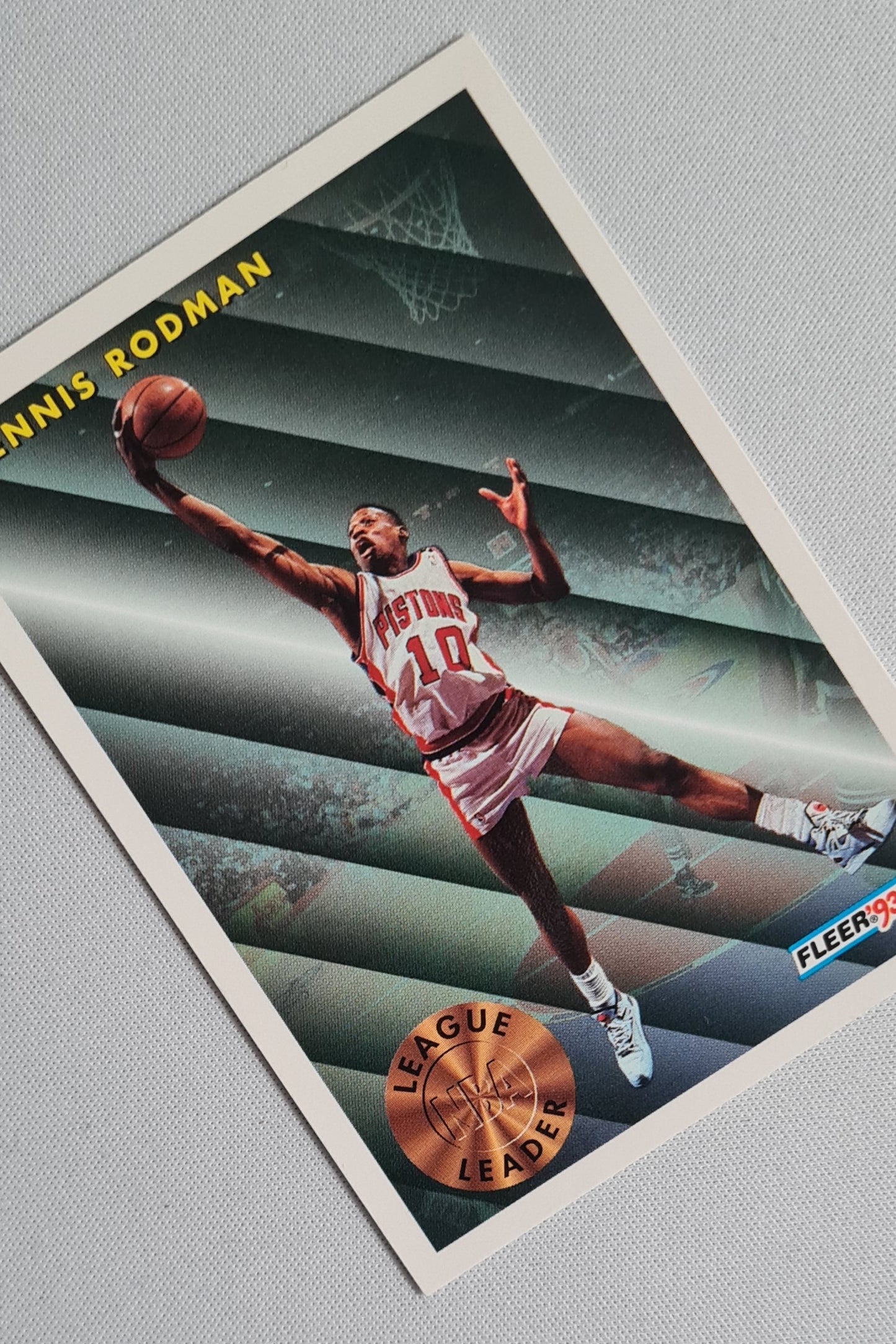 Dennis Rodman - 1993 Fleer NBA League Leader Basketball Pistons #227