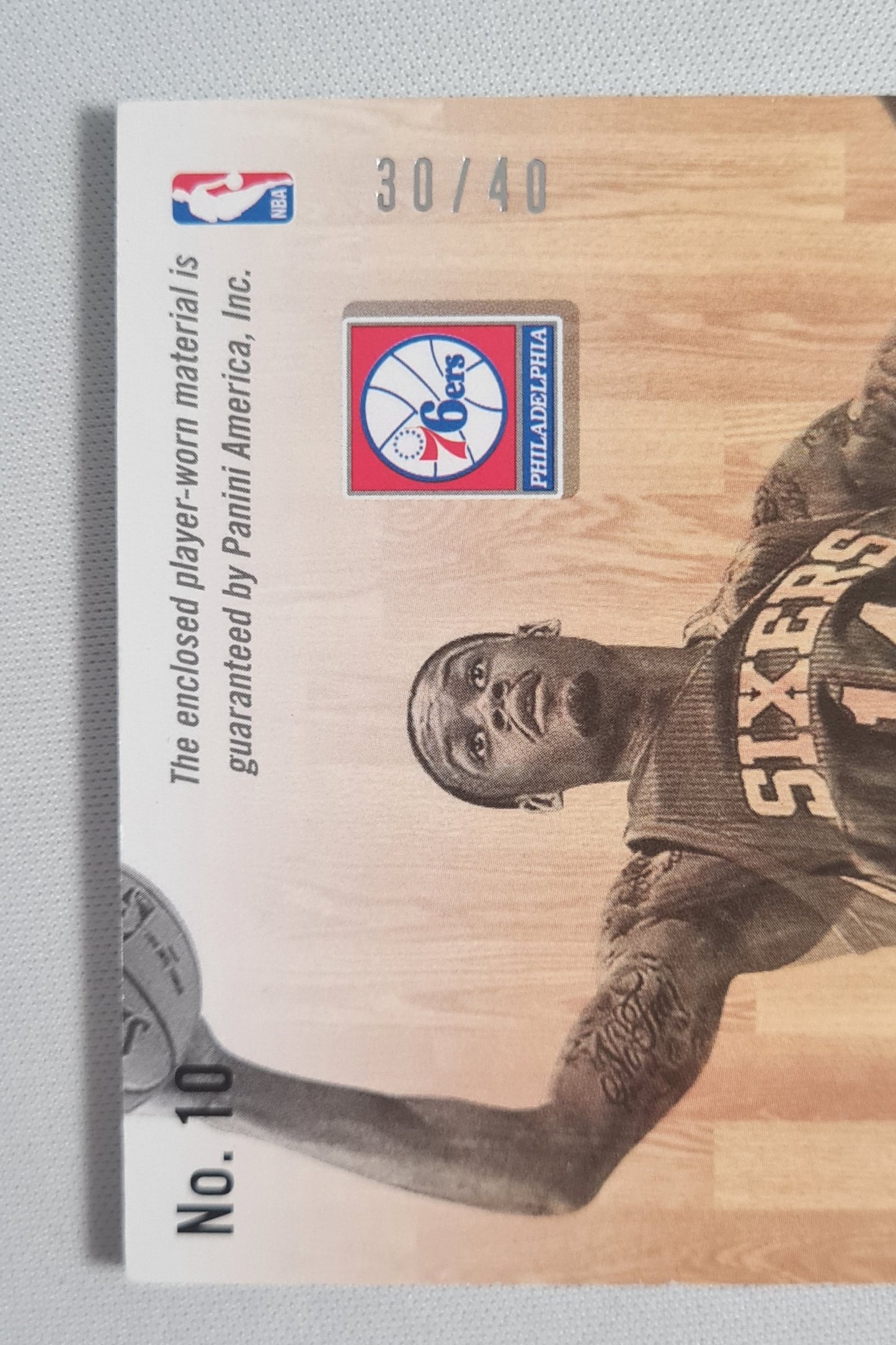K.J. McDaniels - 2014 Panini Paramount Home & Away Jerseys 76ers #10 (RC) Patch /40