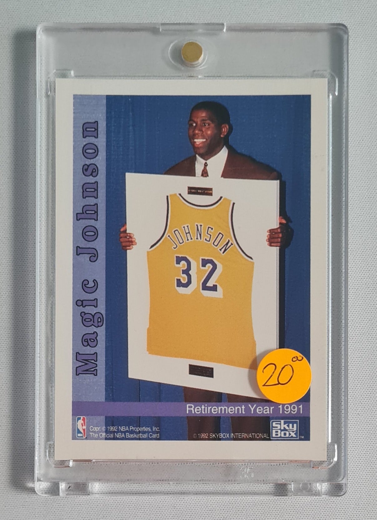 Magic Johnson - 1992 SkyBox NBA Hoops - Rookie vs Retirement Year L.A. Lakers