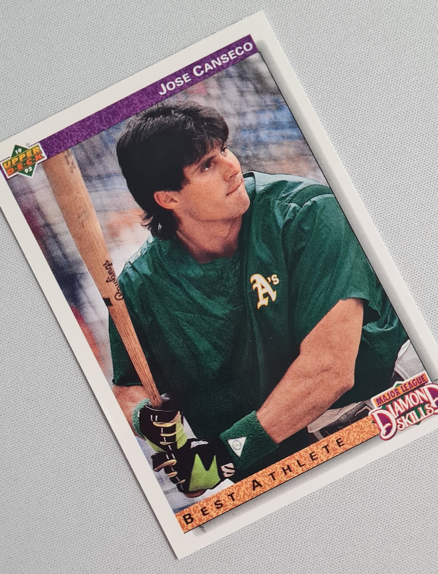 Jose Canseco - 1991 Upper Deck Diamond Skills ‘Best Athlete’ #649 Oakland A’s