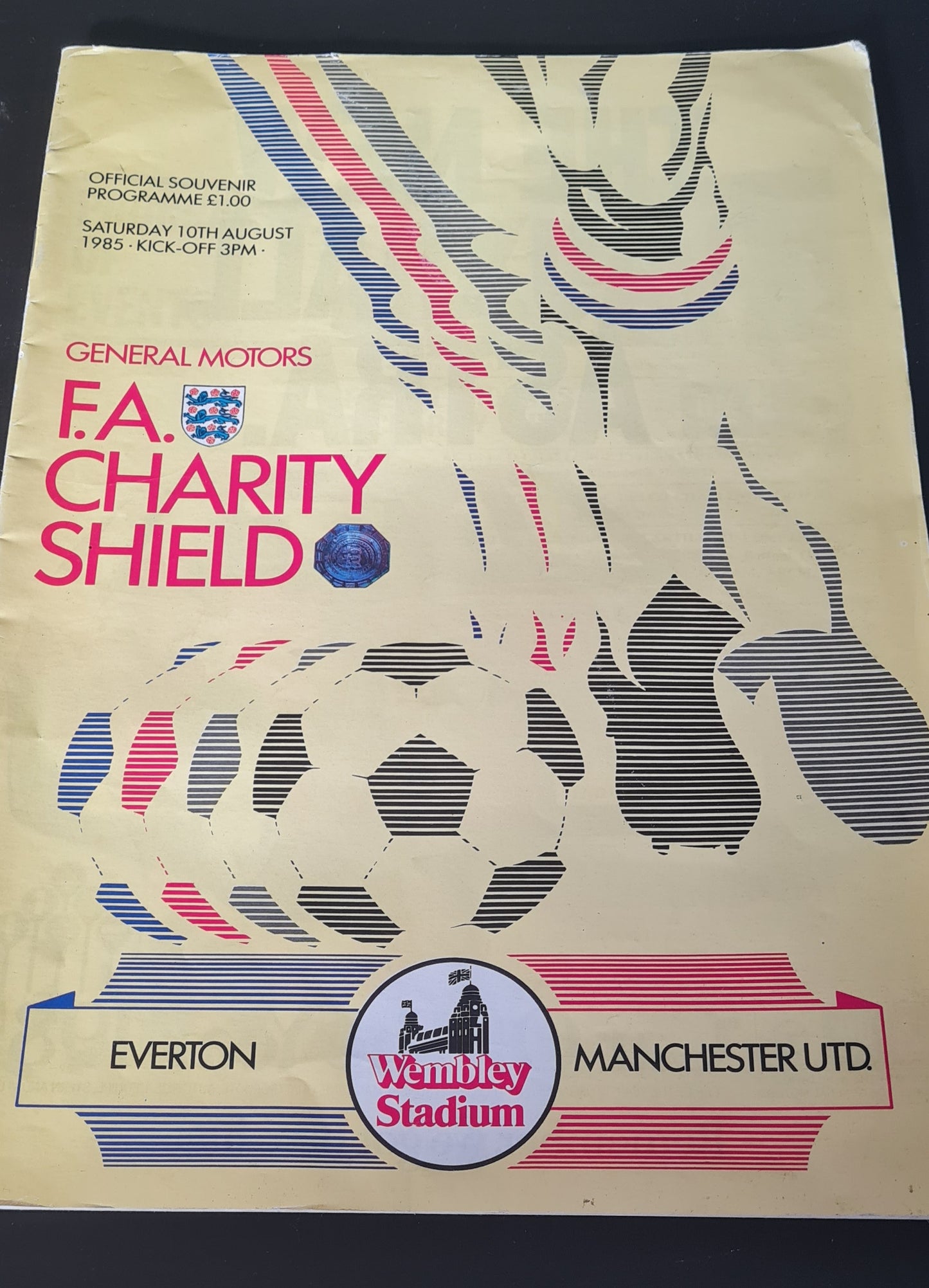 F.A. Charity Shield Programme - 1985 Everton vs Manchester United 10 August