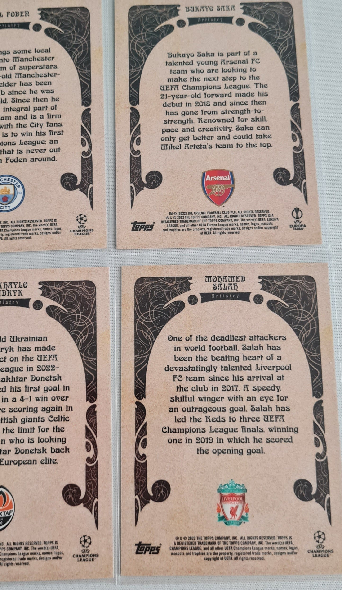Soccer Deco Lot (7 Cards) - 2022 Topps Artistry Deco