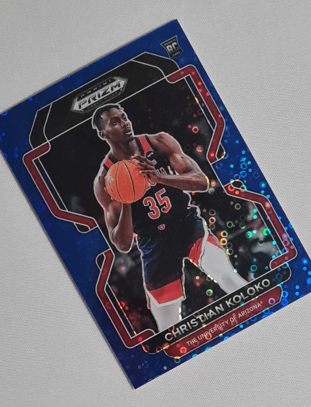 Christian Koloko - 2022 Panini Prizm Draft Picks #77 University of Arizona Blue Circles Prizm (RC)