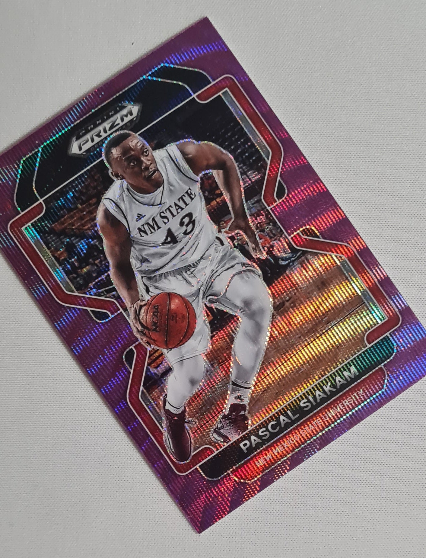 Pascal Siakam - 2022 Panini Prizm Draft Picks #78 New Mexico State University Purple Wave Prizm