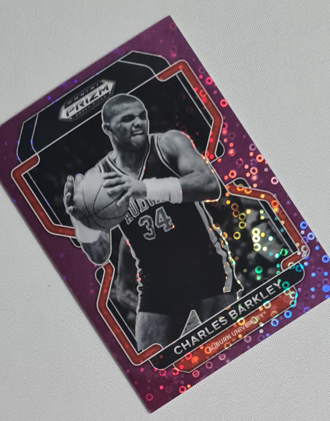 Charles Barkley - 2022 Panini Draft Picks Auburn University #7 Purple Circle Prizm /50