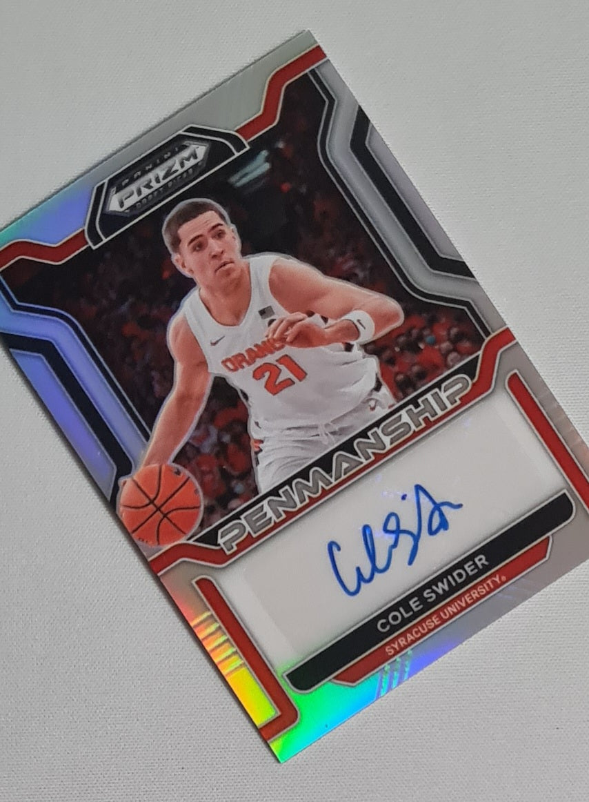 Cole Swider - 2022 Panini Prizm Draft Picks Penmanship - Syracuse University #CP-CSW /Auto Prizm