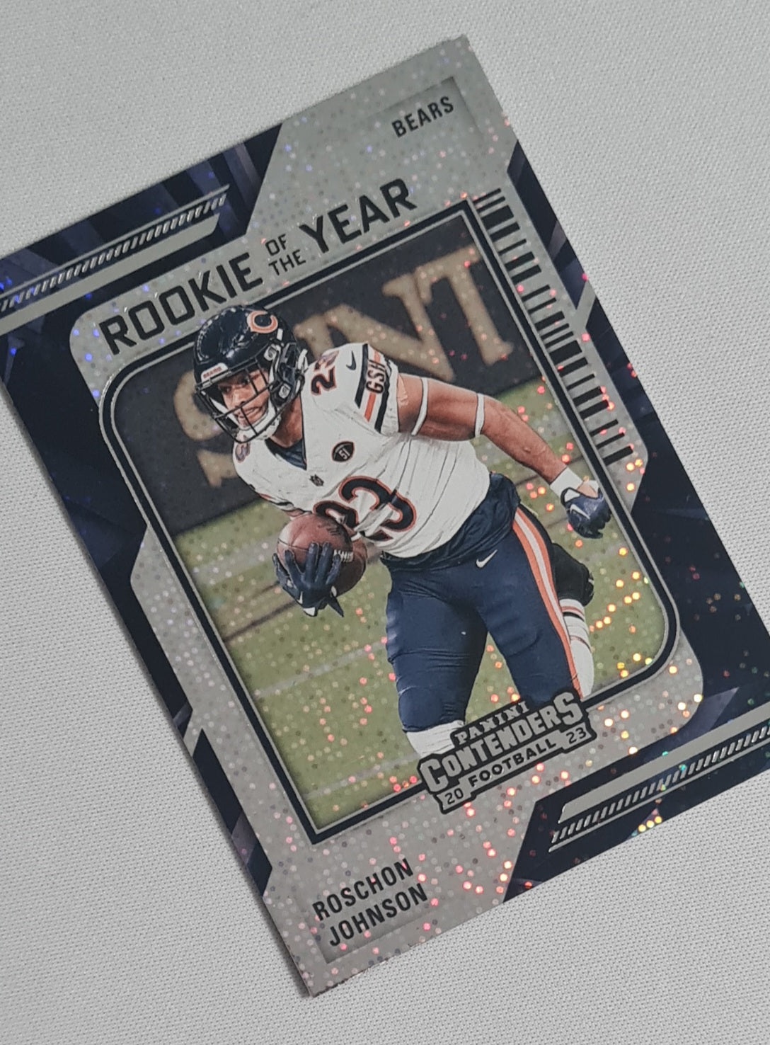 Roschon Johnson - 2023 Panini Contenders Football Chicago Bears #18 Rookie of the Year Sparkle