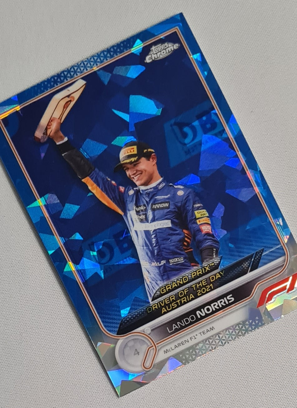 Lando Norris - 2022 Topps F-1 McLaren Formula One Team #181 Blue Cracked Ice