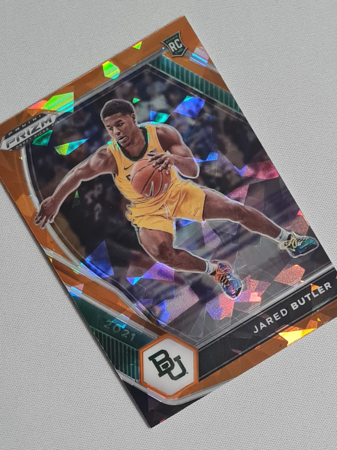 Jared Butler - 2021 Panini Prizm Draft Picks (RC) Basketball BU #30 Orange Cracked Ice