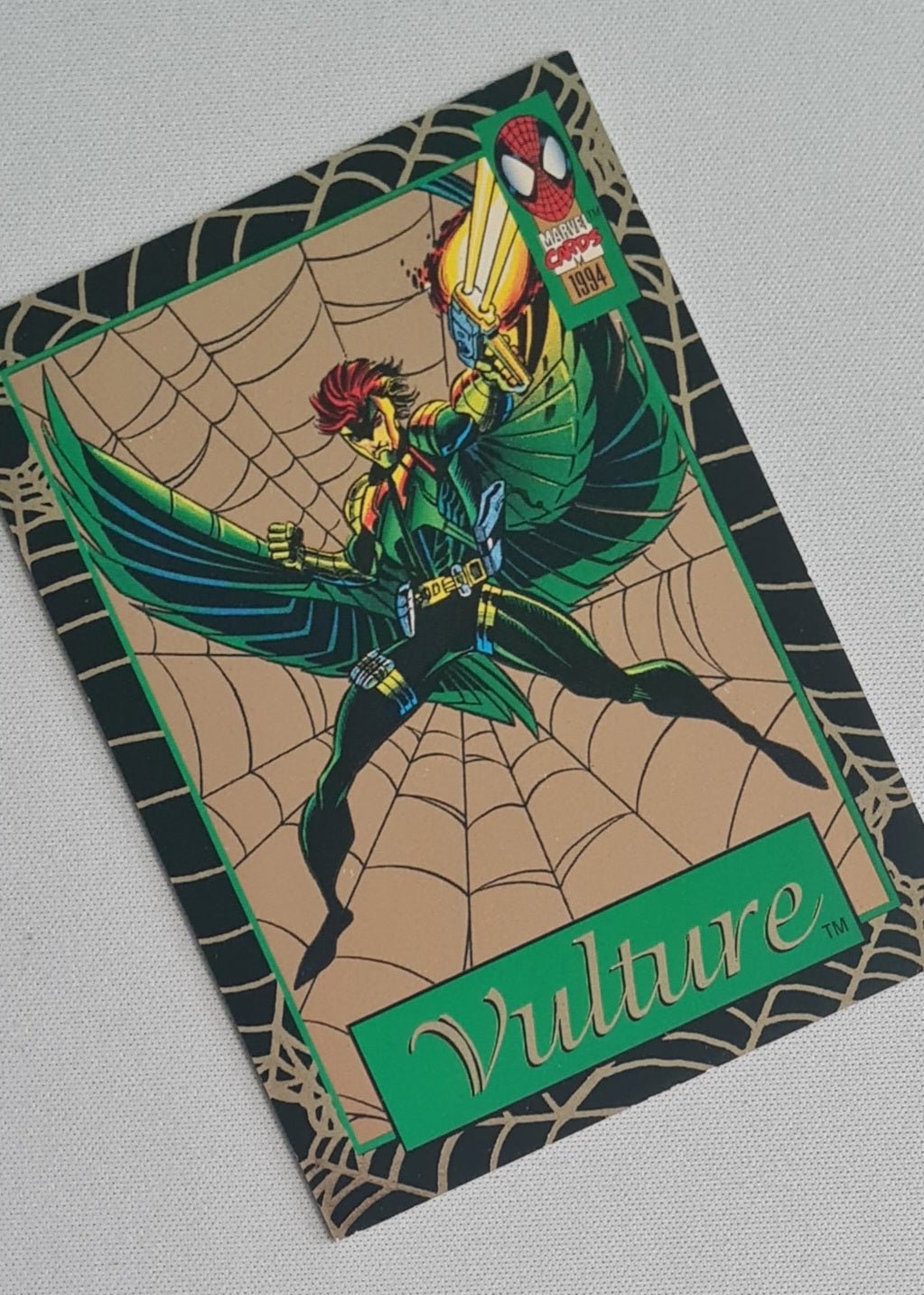 Vulture - 1994 Marvel Cards (Spiderman, Vulture Cards) GOLD WEB Limited Edition Cards - Four of Six