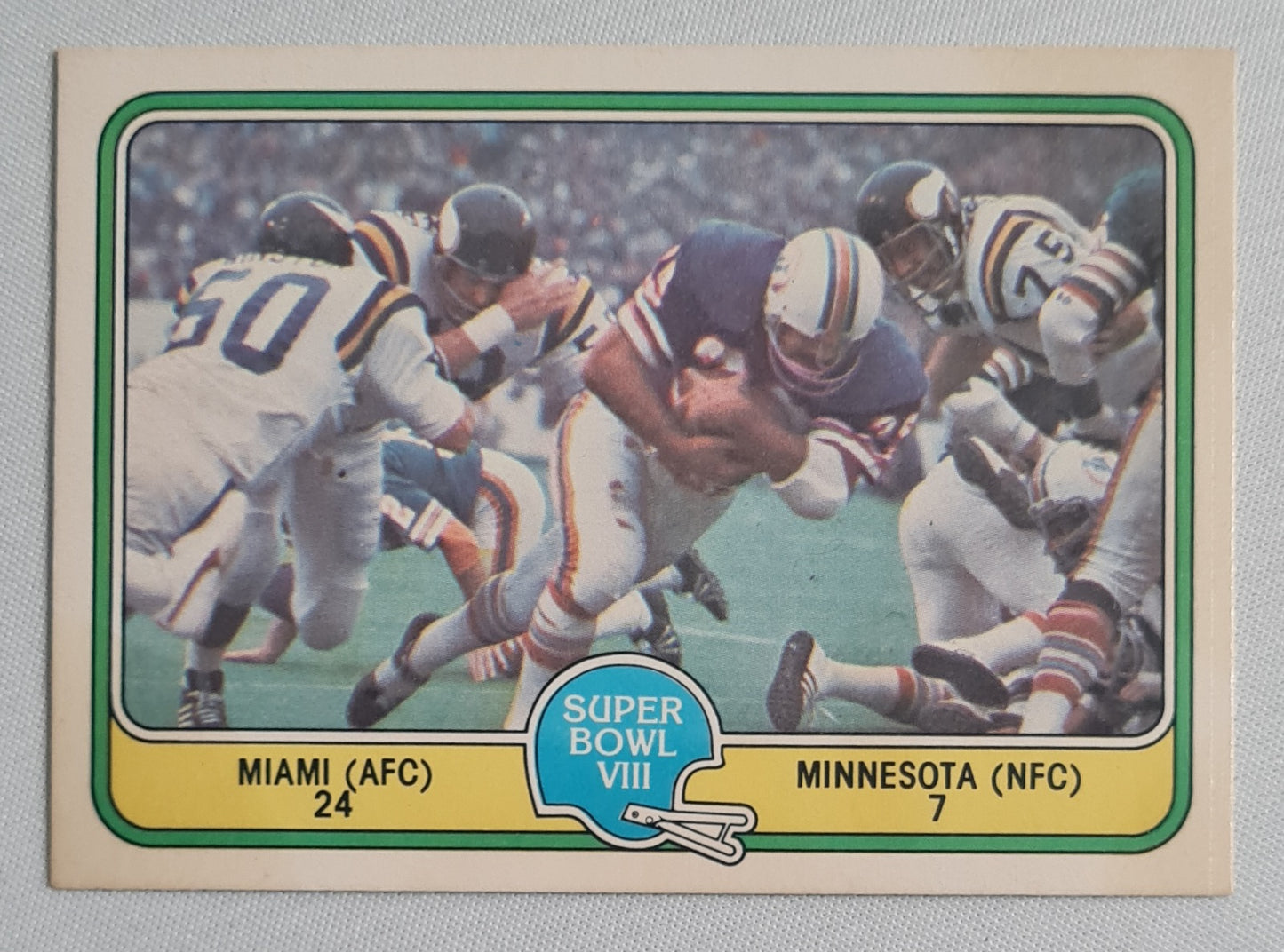 Super Bowl VIII - 1981 Fleer Card 64 of 88 NFL Championship #64