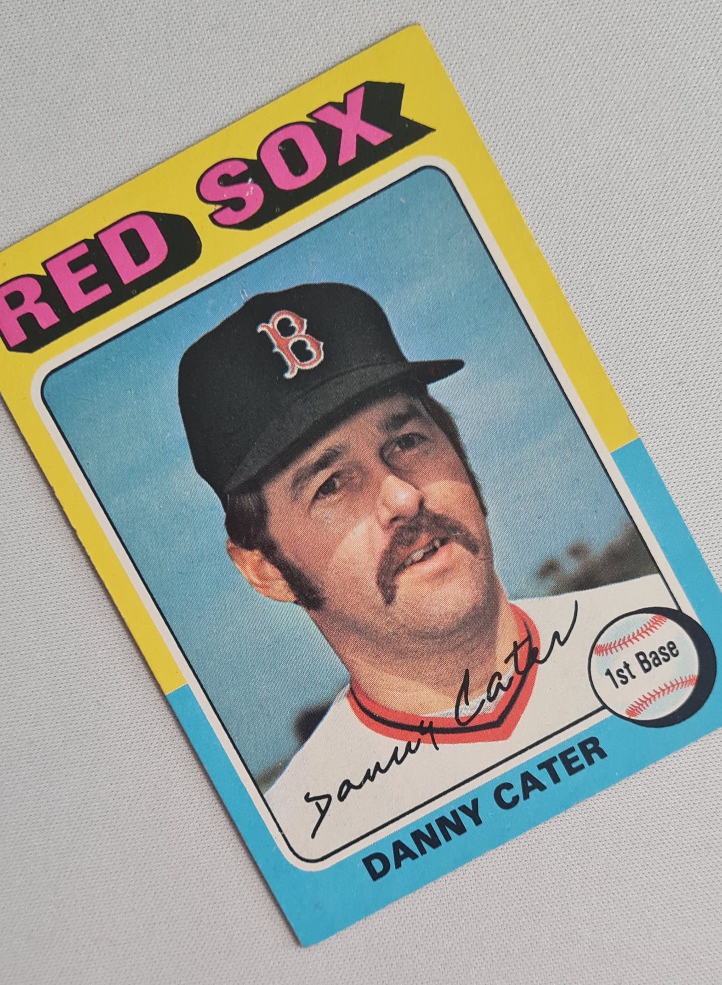 Danny Cater - 1975 Topps "Chewing Gum" Card - MLB Boston Red Sox #645