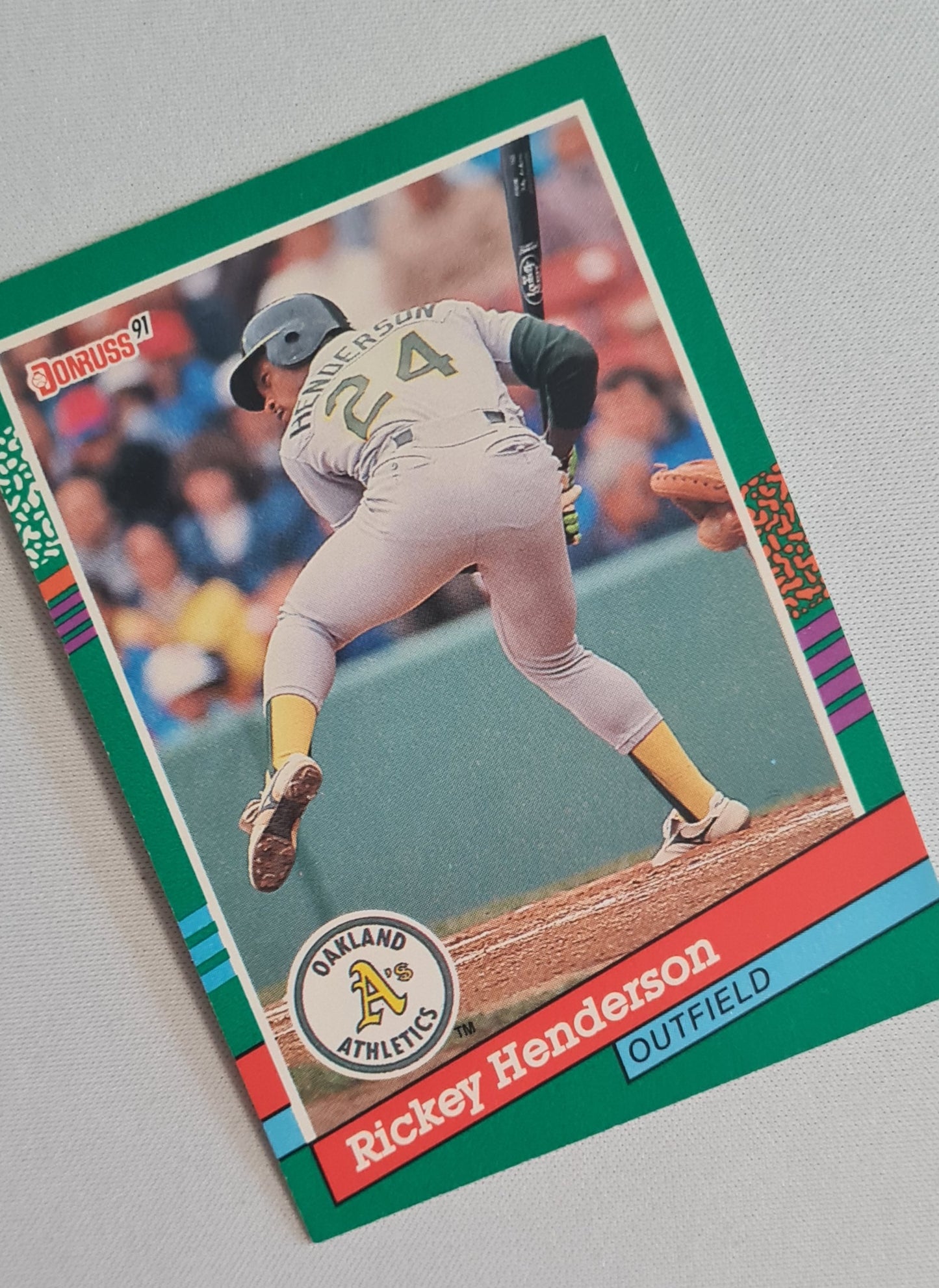 Rickey Henderson - 1990 Donruss Leaf MLB Baseball Oakland Athletics #648