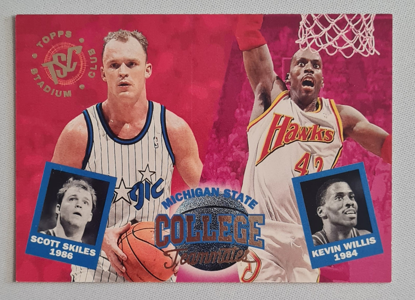 Kevin Willis & Scott Skiles - 1994 Topps NBA Basketball College Teammates #110