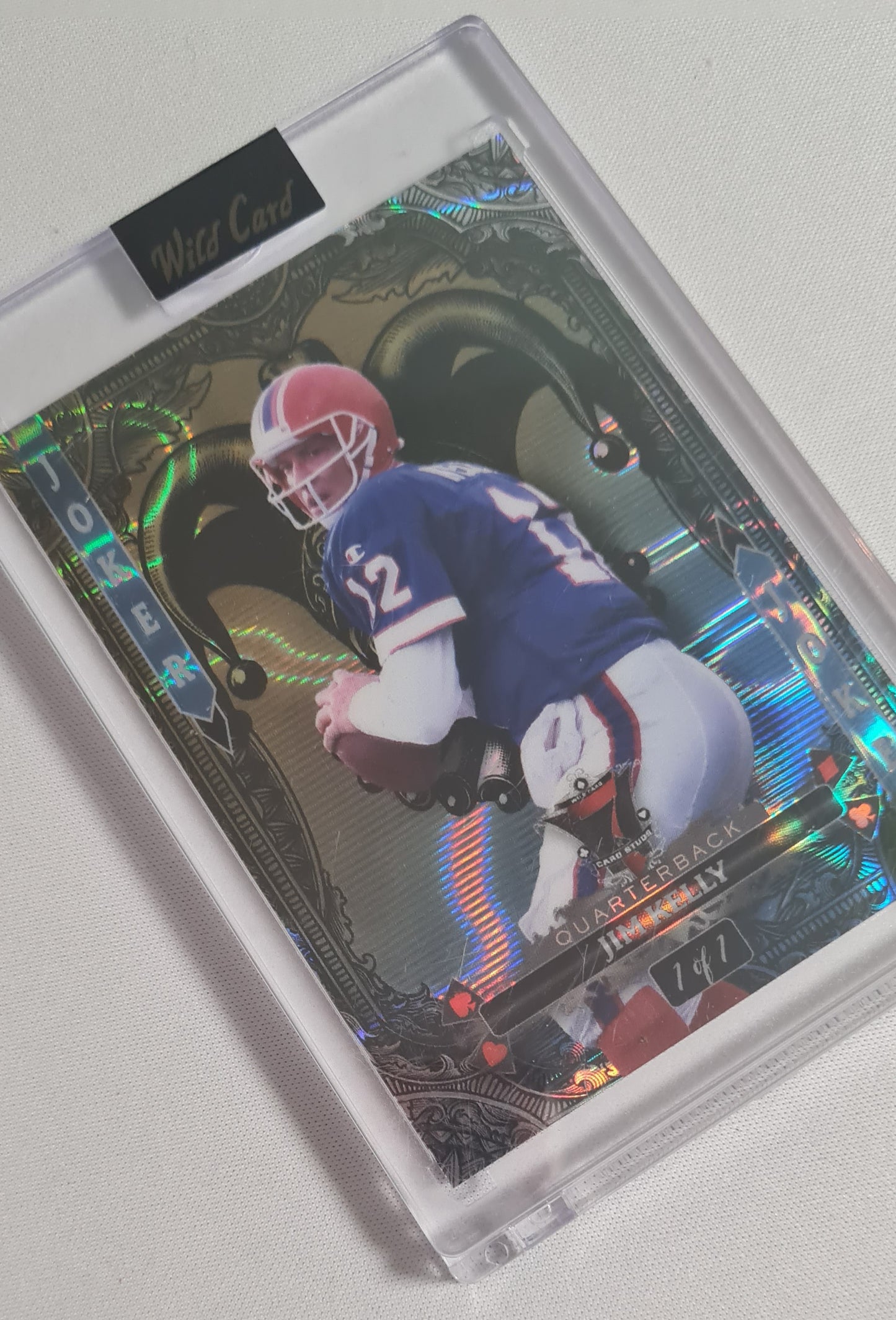 Jim Kelly - 2024 Wild Card 1of1 Prizm Joker #7JW-JK Buffalo Bills