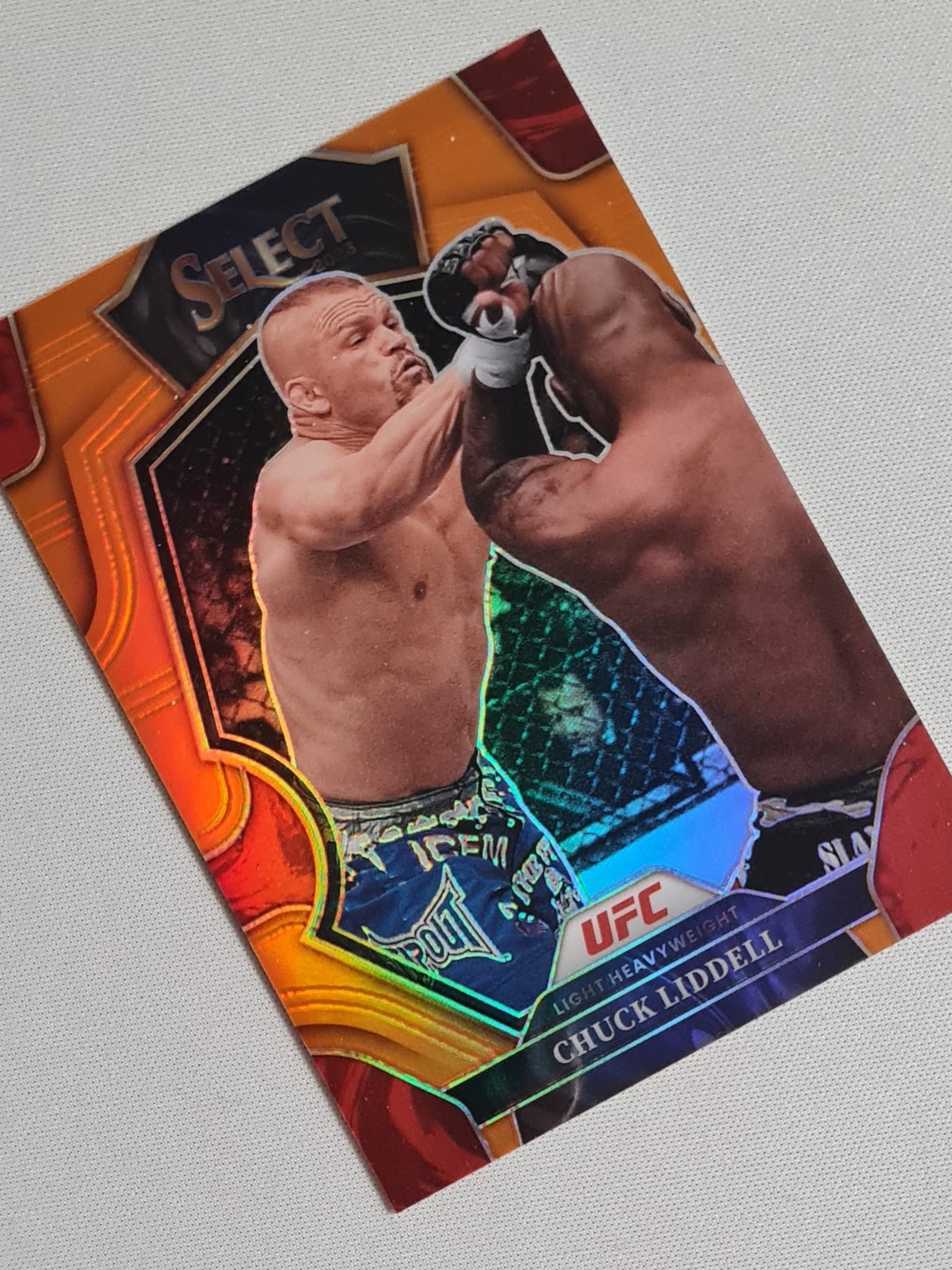 Chuck Liddell - 2023 Panini Select Premier Level UFC Prizm #175 /49 Orange Prizm Refractor