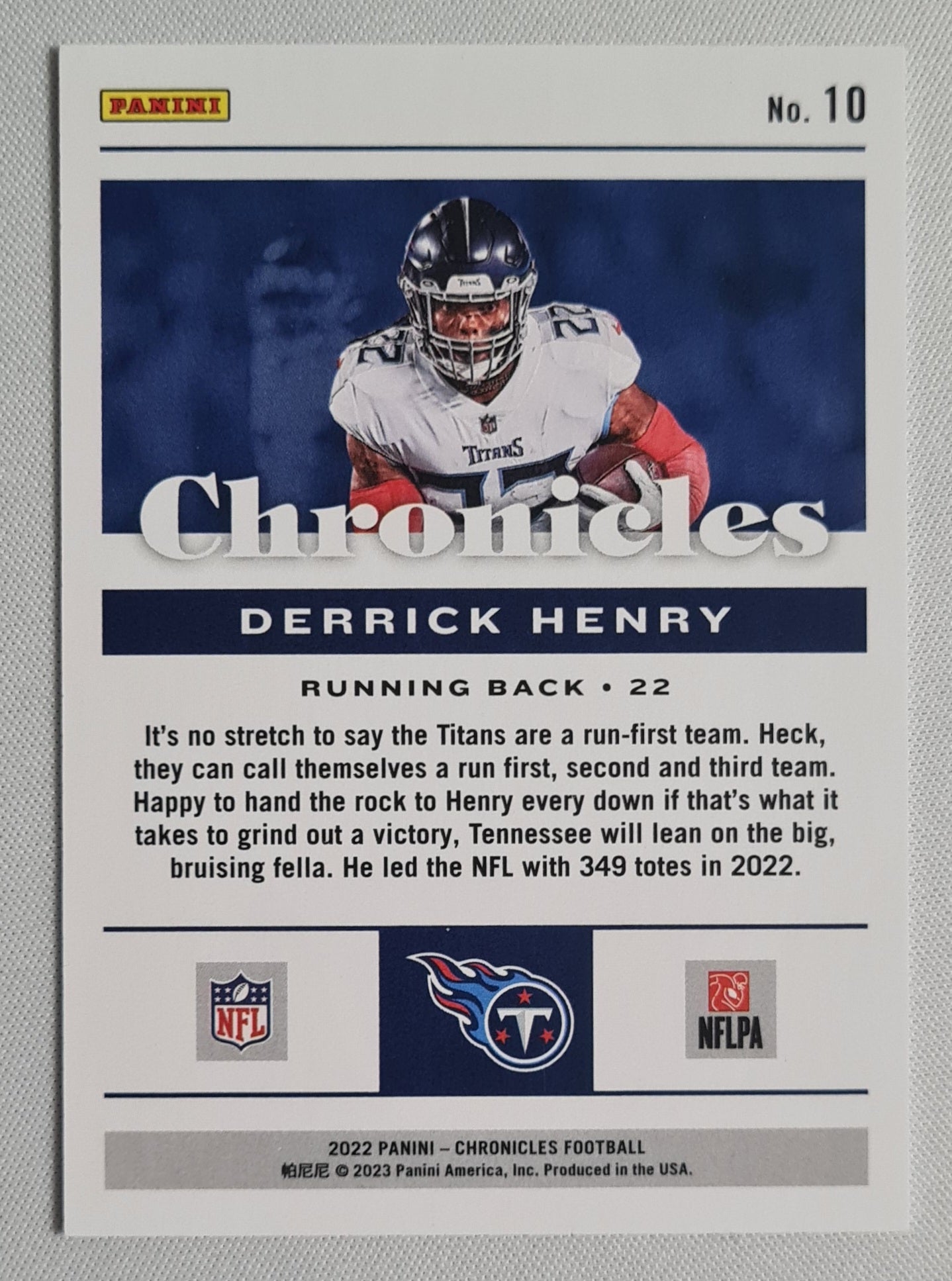 Derrick Henry - 2022 Panini Chronicles Football NFL Titans #10 Blue /99