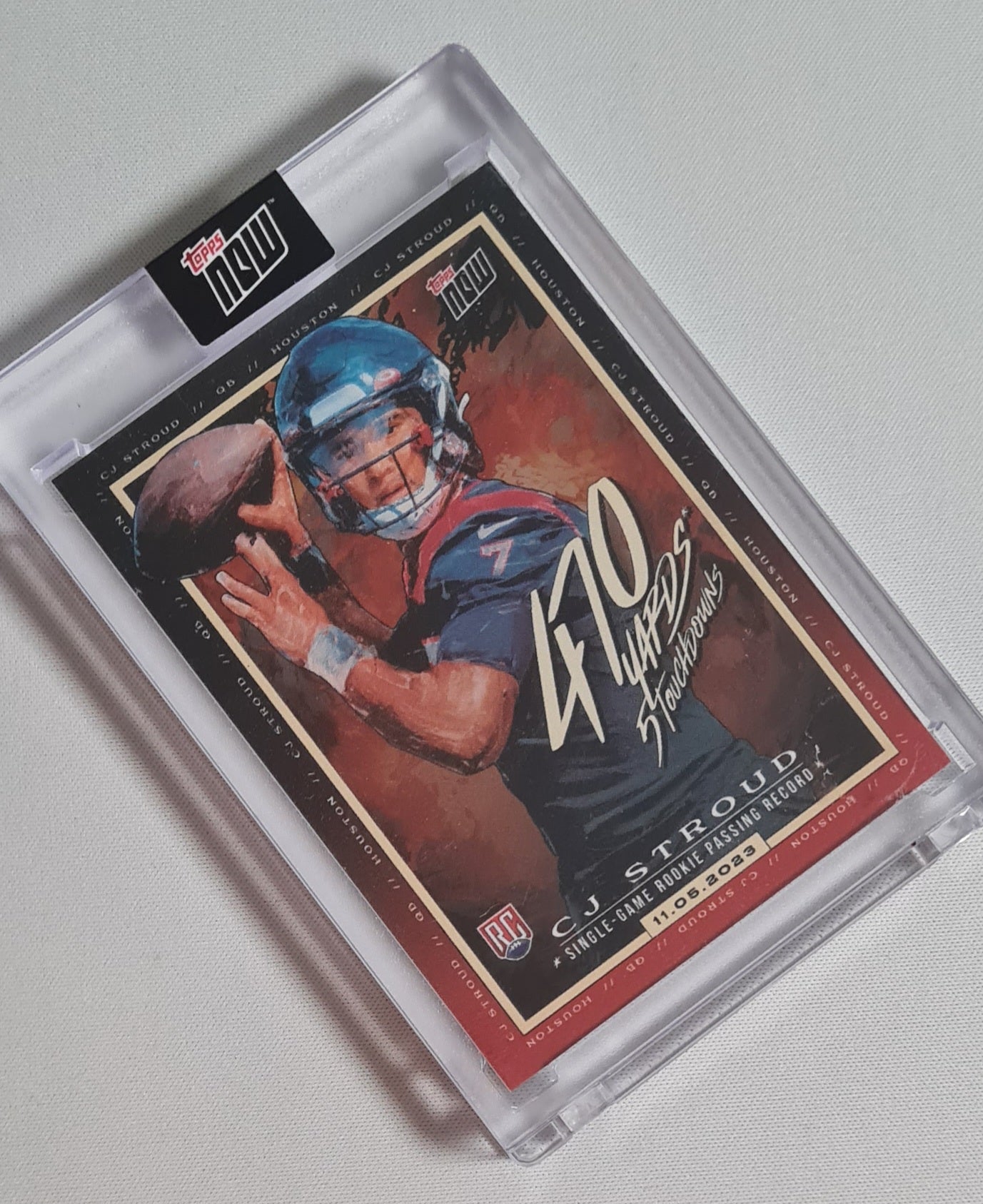 C.J. Stroud - 2023 Topps Now 470 Yards /5 Touchdowns (RC) Art by Tyson Beck #CJ1