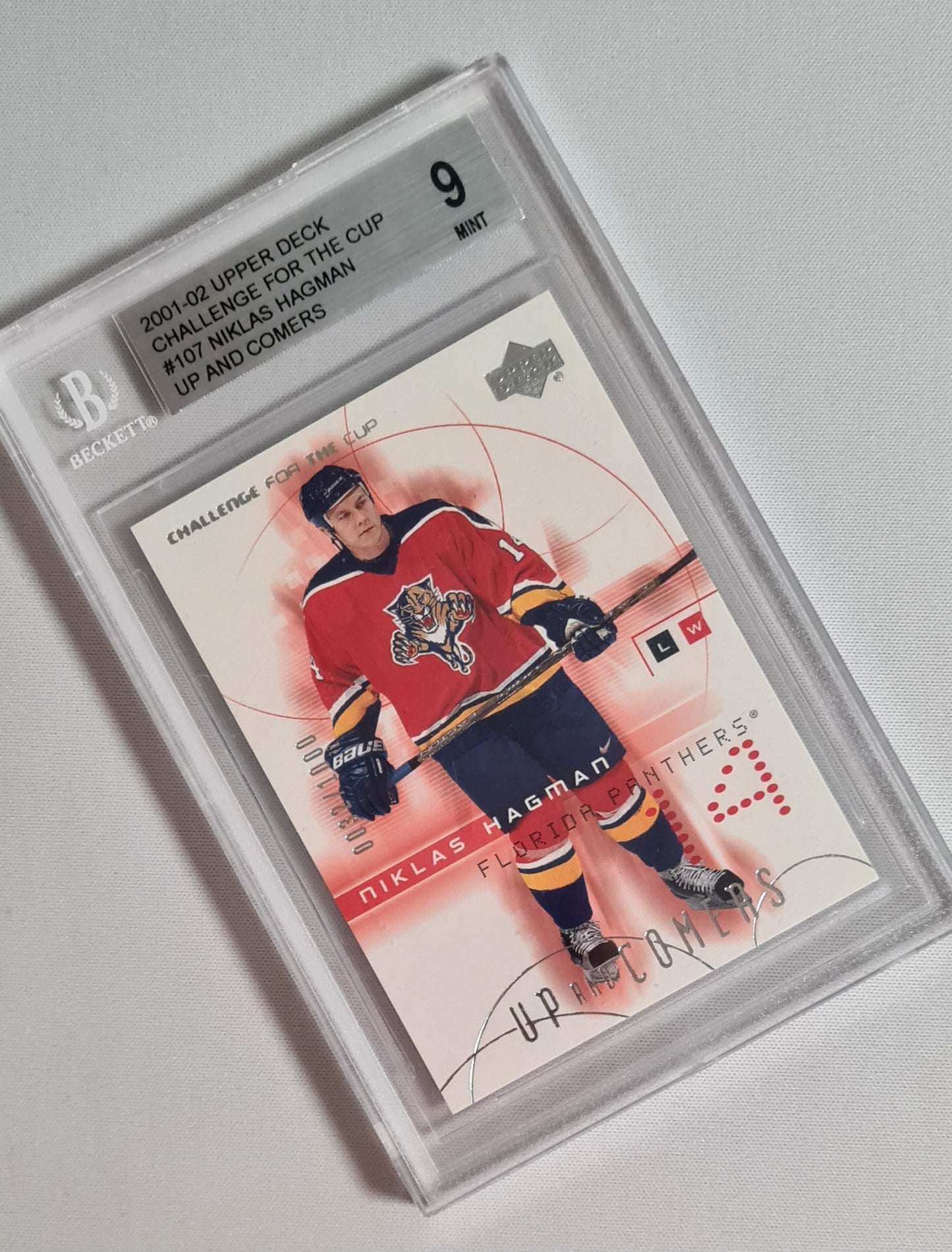 Niklas Hagman - 2001/02 Upper Deck NHL Florida Panters - Challenge for the Cup #107 /1000 - Beckett 9 Mint