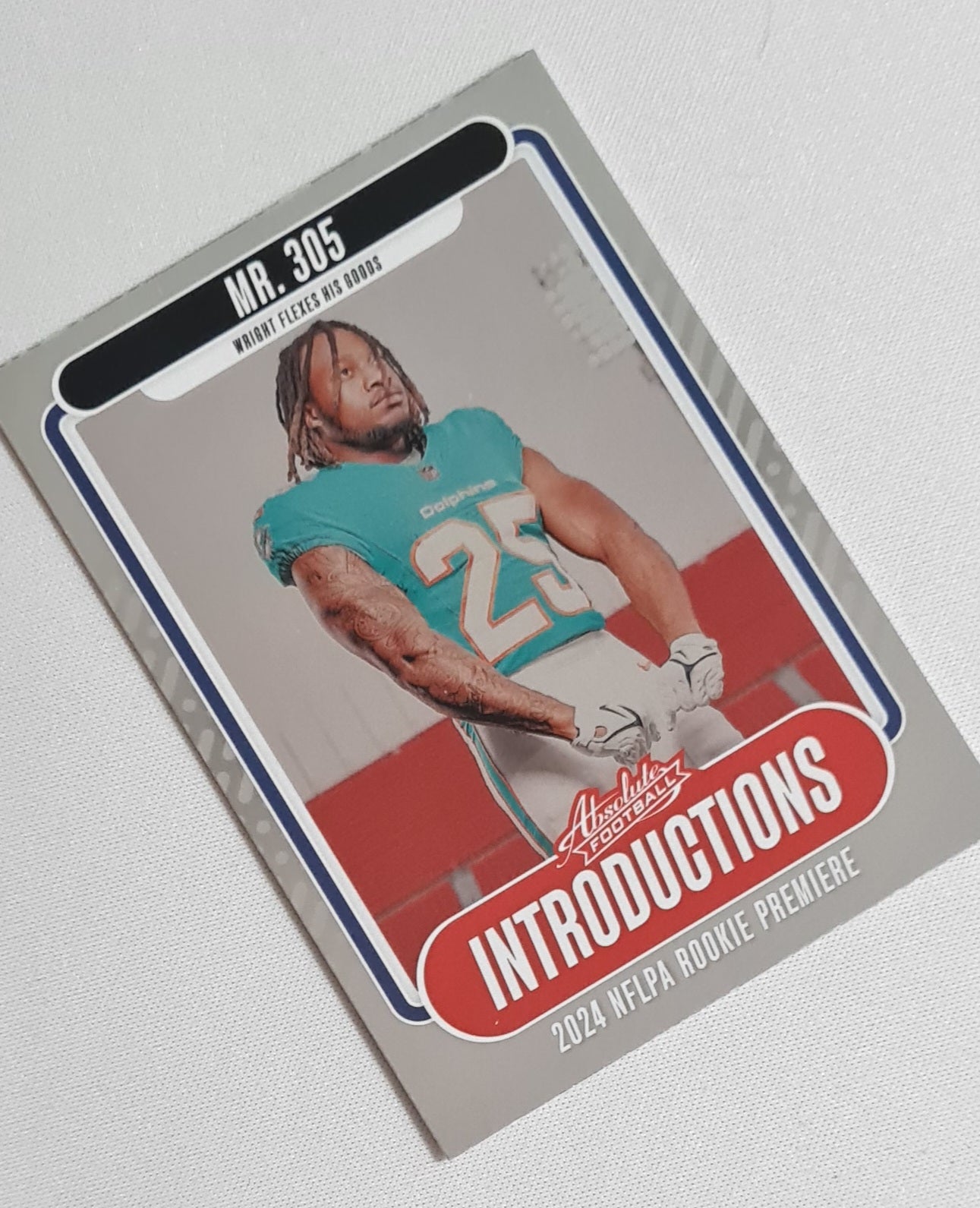 Mr. 305 Wright - 2024 Panini Absolute Football NFLPA Rookie Premiere Introduction #I-JWT