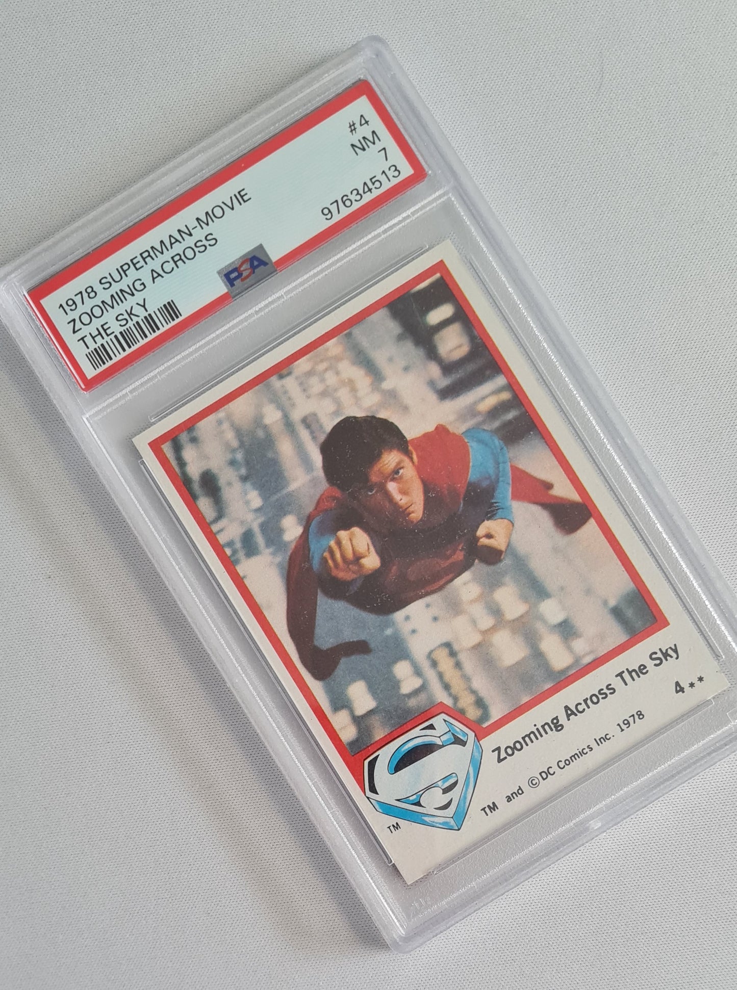 Superman-Movie - 1978 DC Comics - Zooming Across The Sky #4 PSA 7 NM