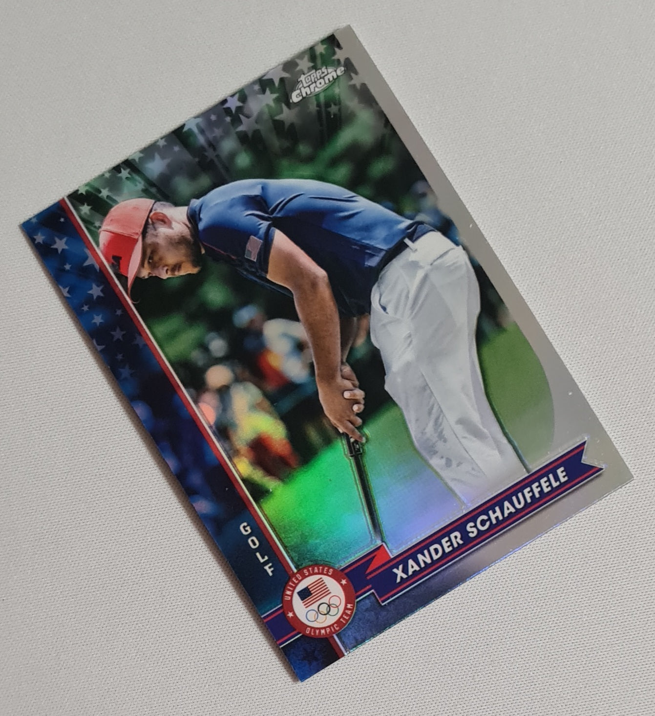 Xander Schauffele - 2024 Topps Chrome Golf Olympic Team United States #50 Refractor