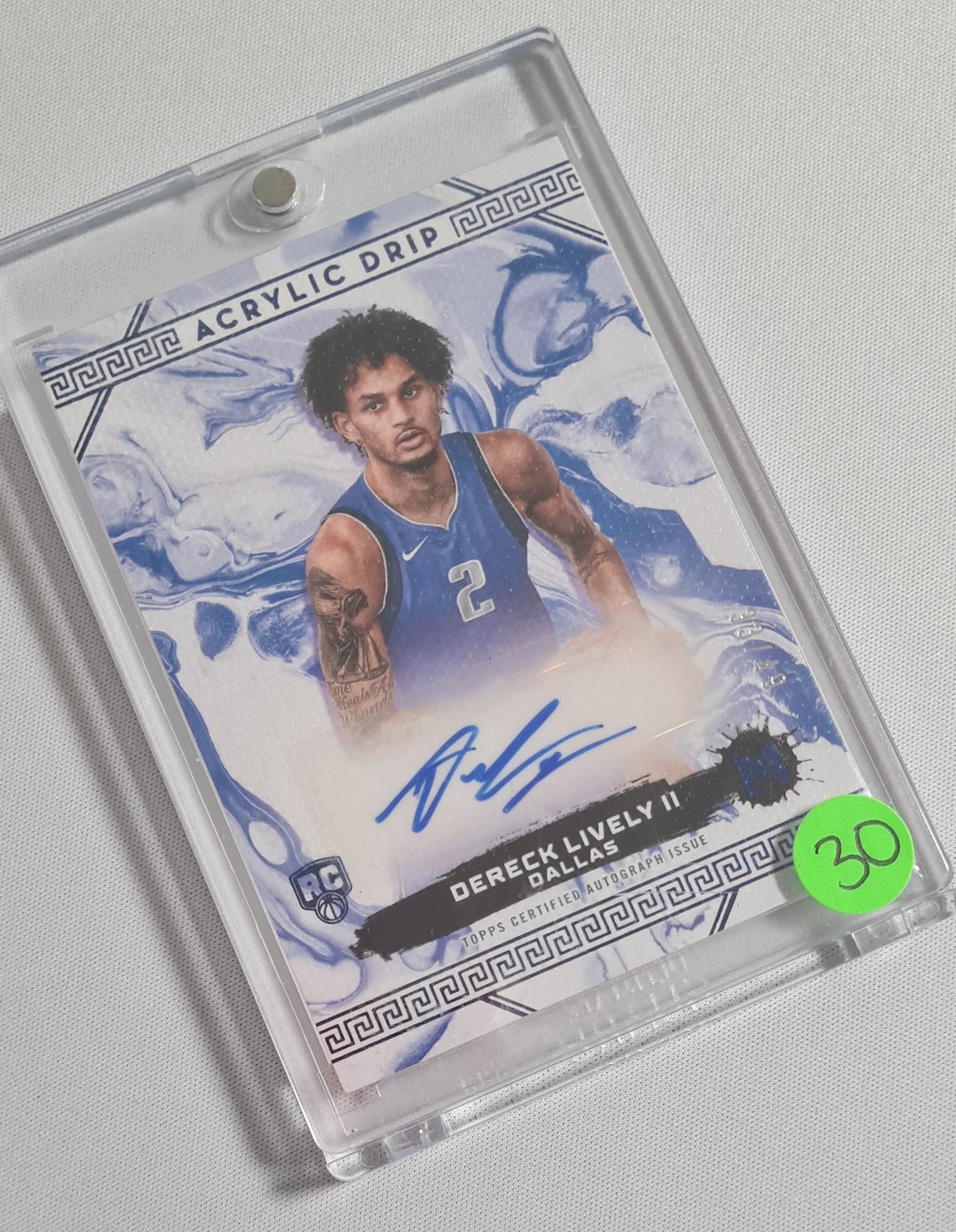 Dereck Lively II - 2024 Topps Acrylic Drip Basketball NBA Dallas (RC) #ADA-DL /49 /Auto