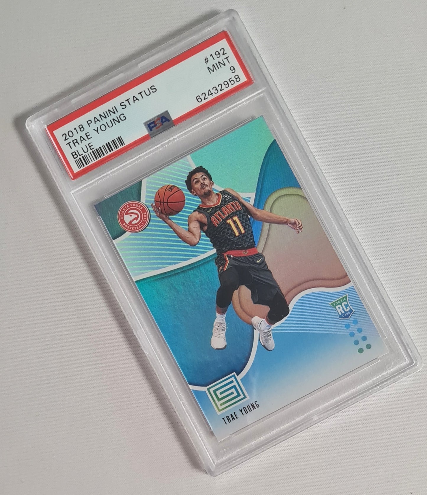 Trae Young - 2018 Panini Status Basketball NBA Atlanta Hawks (RC) #192 PSA 9 MINT